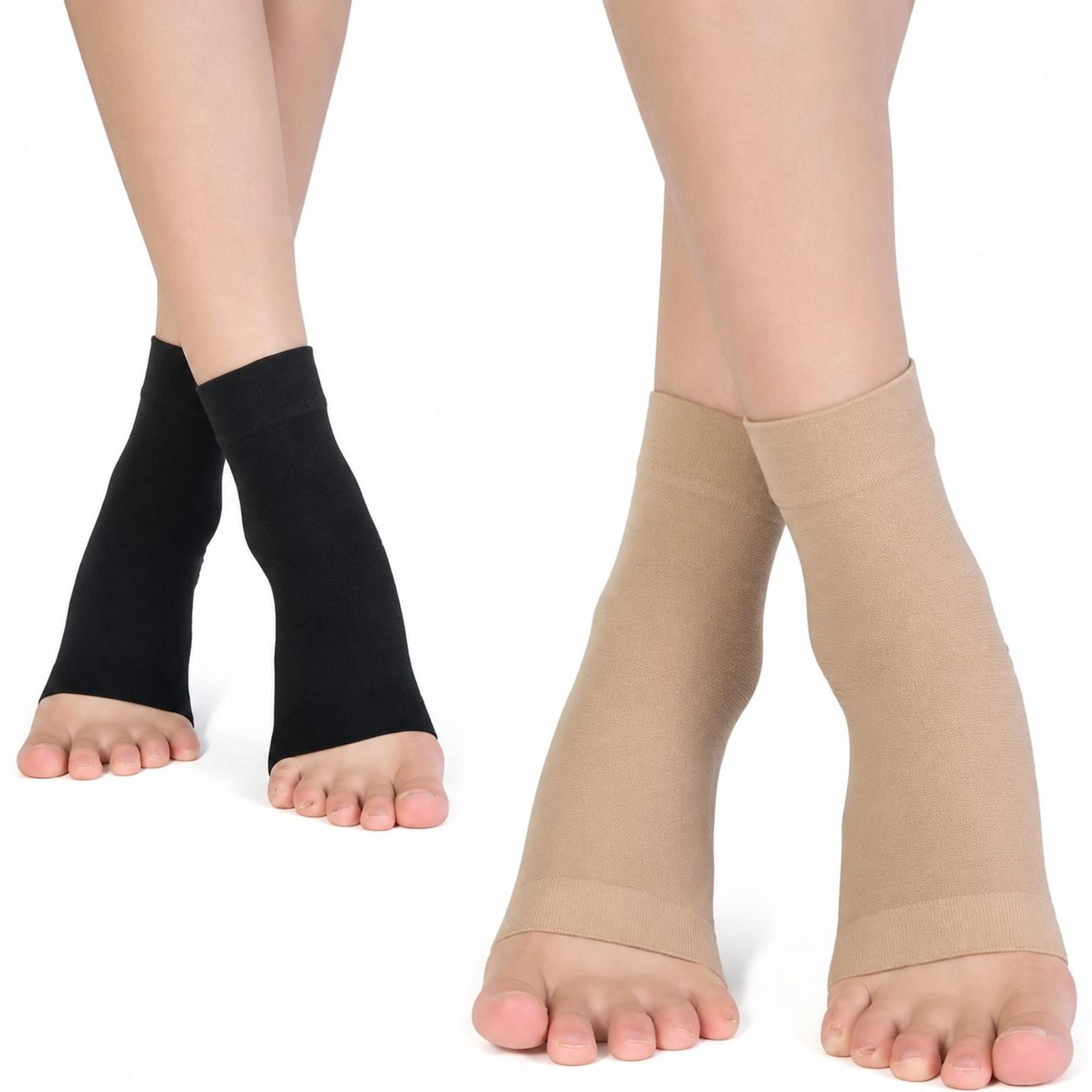 1 pair plantar fasciitis compression socks – 30–40 mmhg open toe ankle support sleeves for swelling & recovery