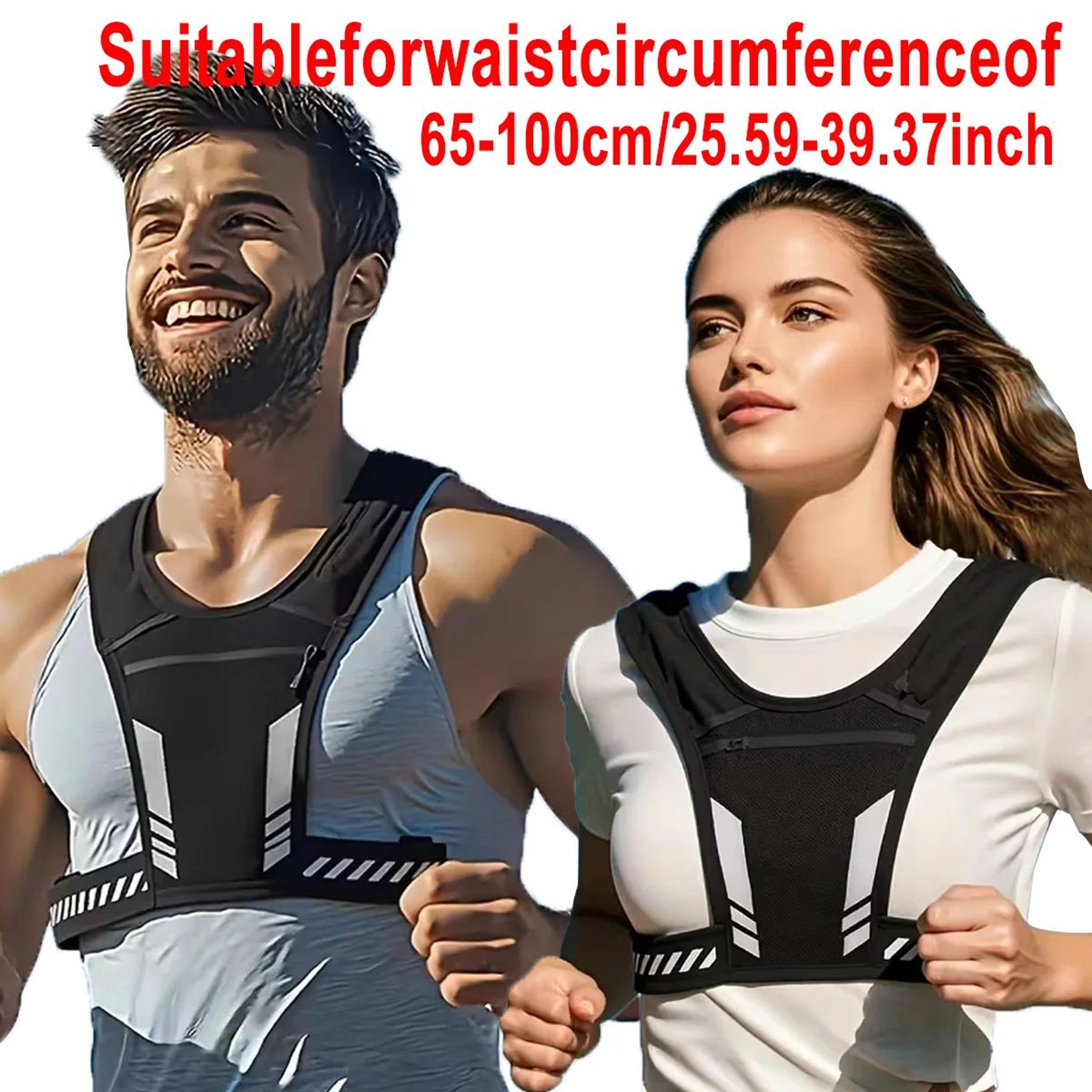adjustable weighted vest for running & fitness – breathable strength training vest with reflective strips for men & wome