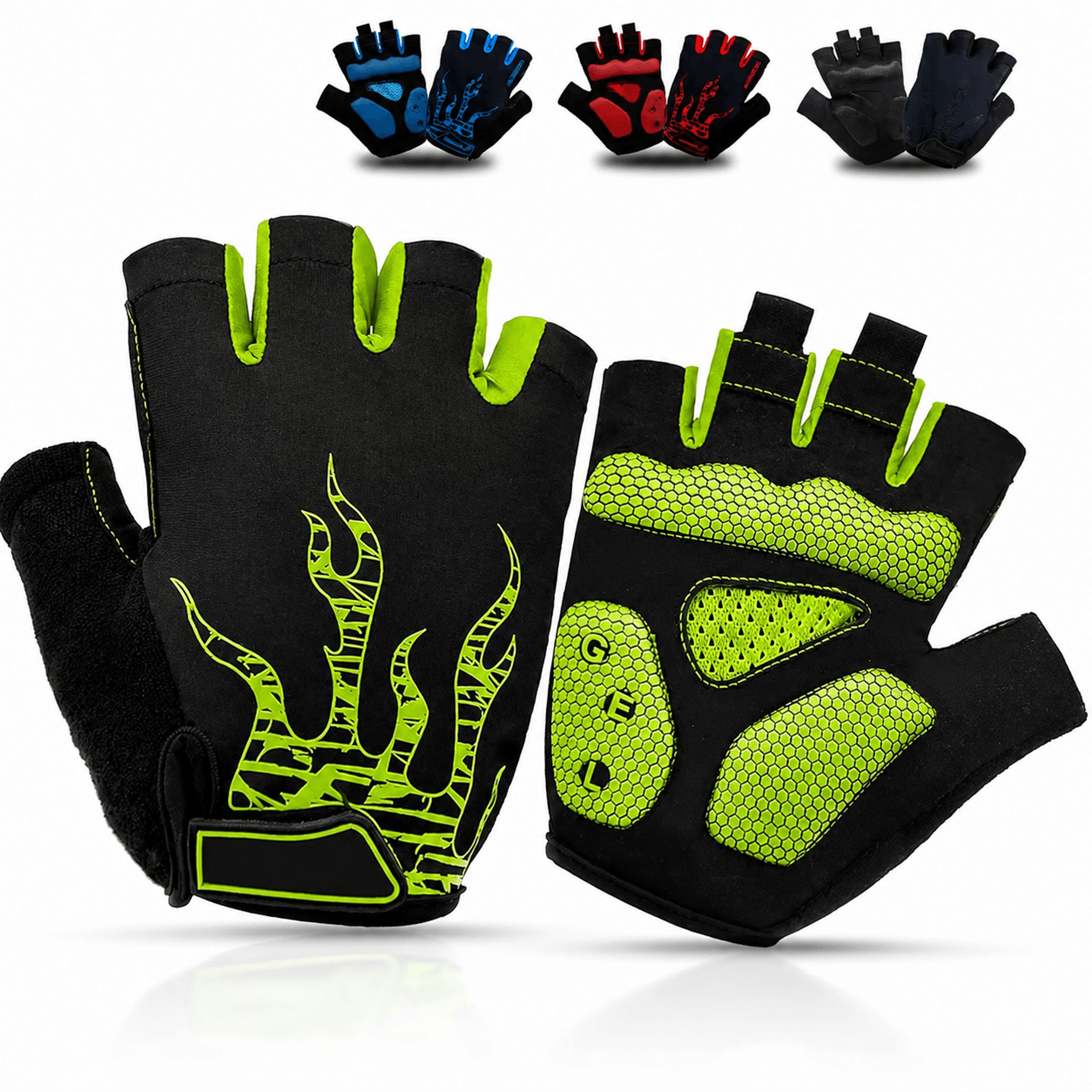 5mm gel padded half finger cycling gloves – breathable bike gloves for mtb, road cycling, workout & motorcycle