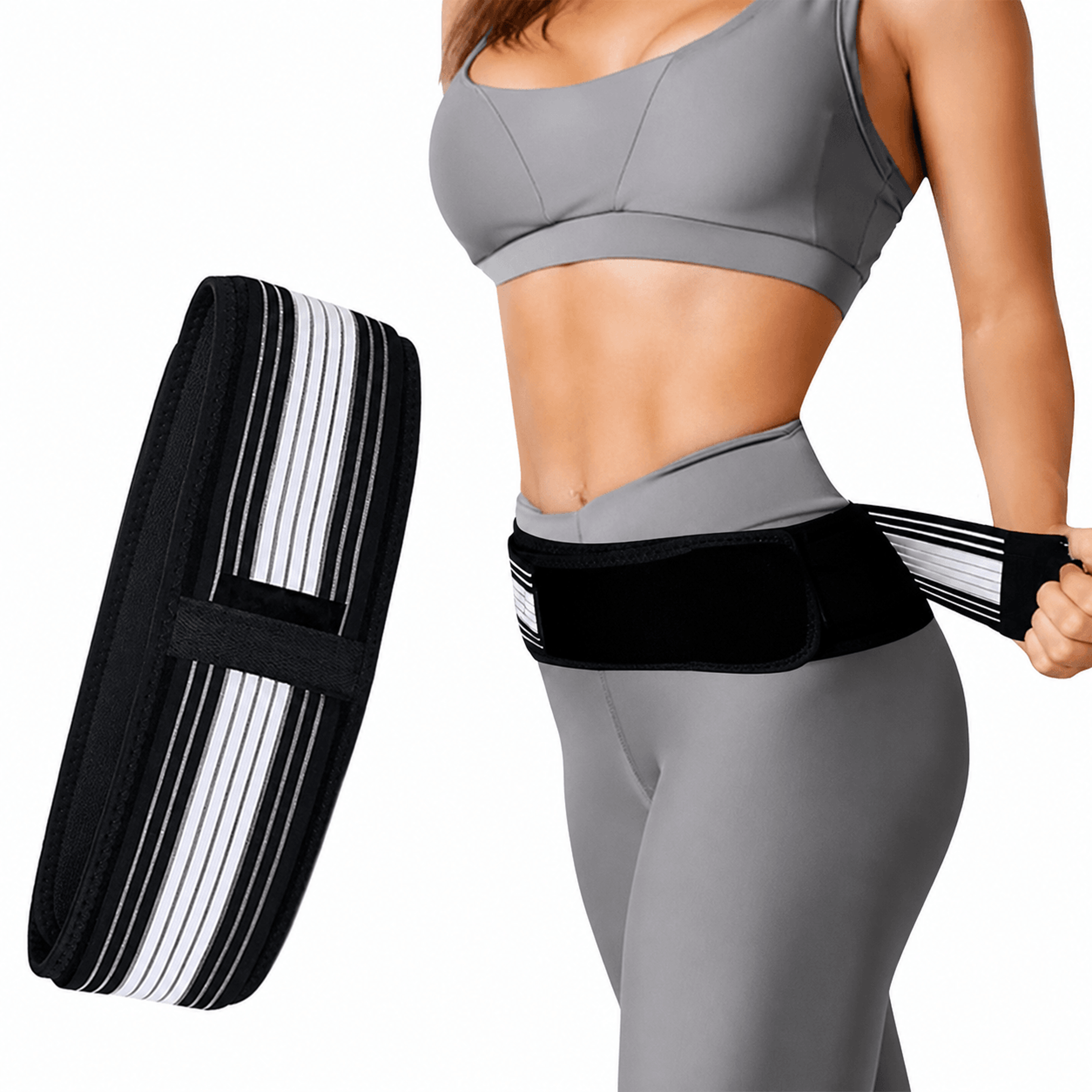 adjustable sacroiliac si joint hip belt – pelvic support brace for lower back, sciatica & hip pain relief