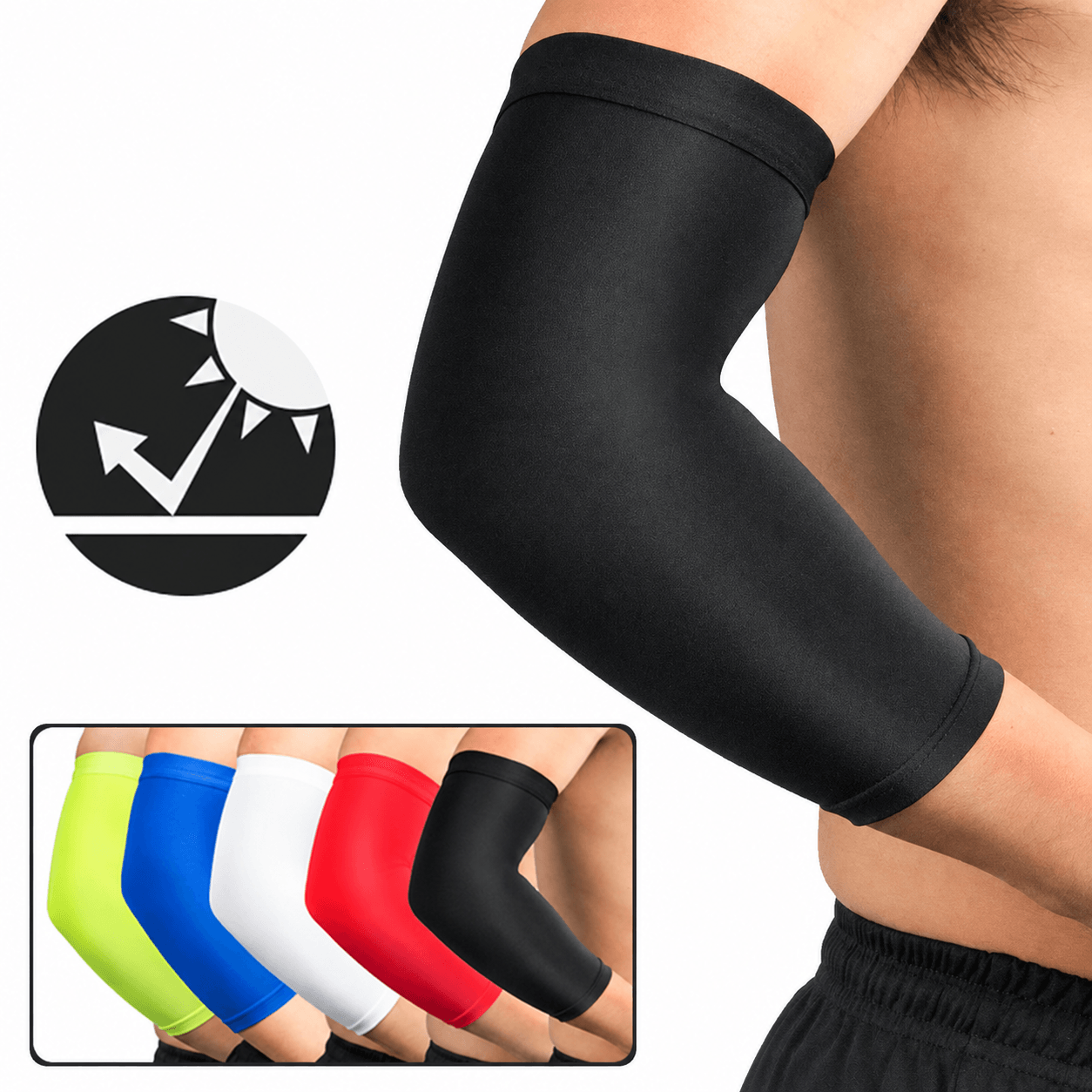 1pc breathable uv protection arm support sleeve – compression arm guard for basketball, running, fitness & outdoor sport