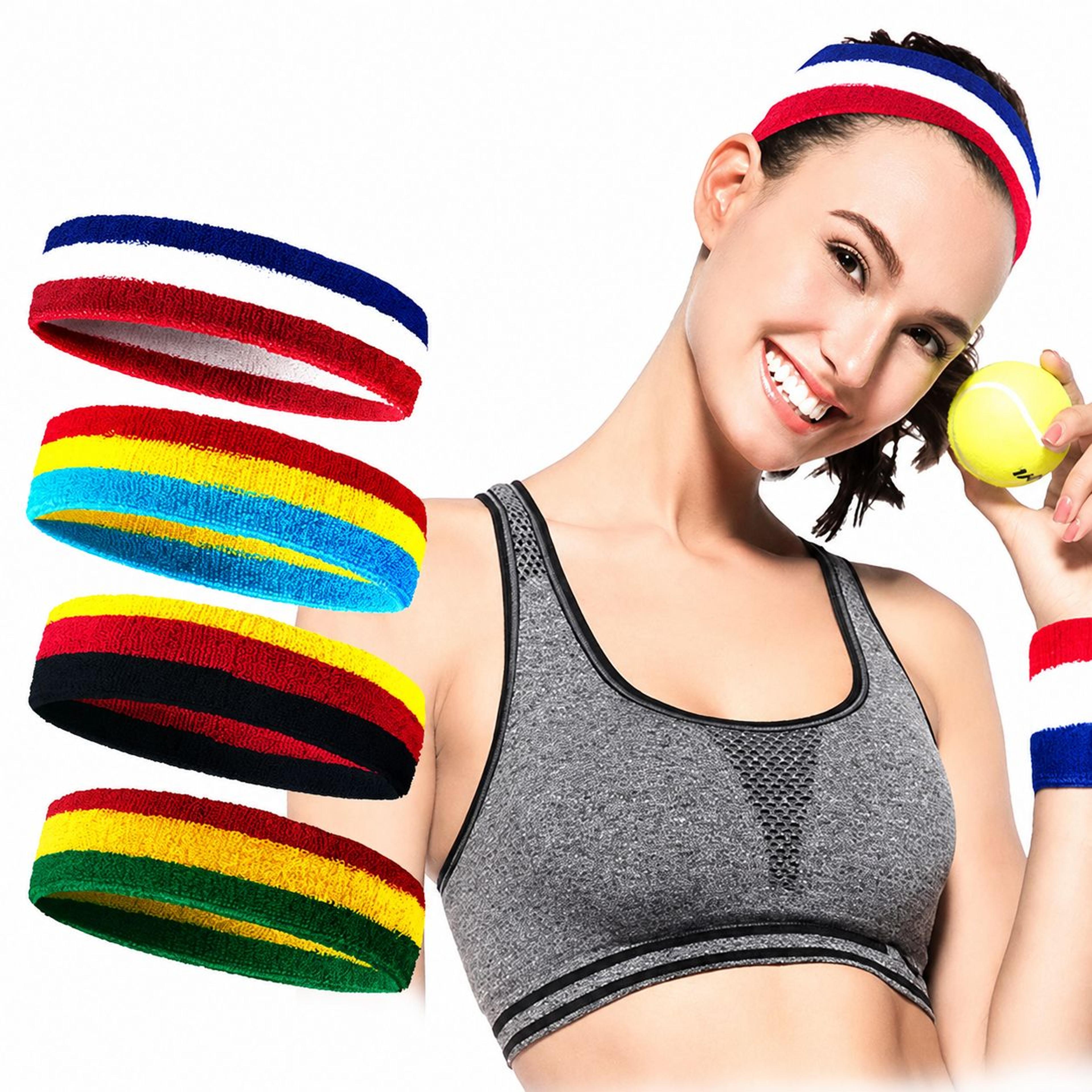 outdoor sports fitness headband – non-slip sweatband hair wrap for running, cycling, yoga & gym men & women
