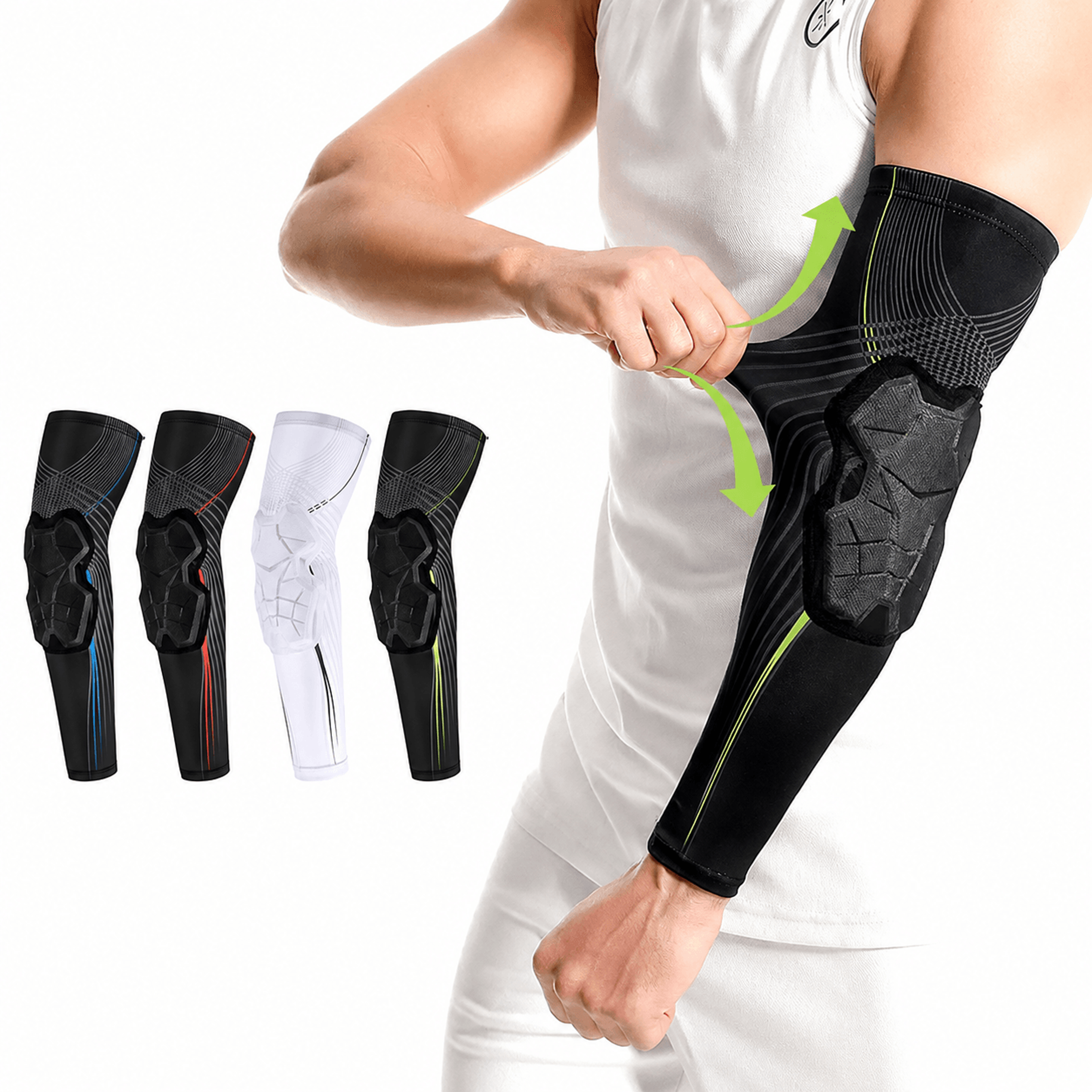 1pcs sports elbow pad compression sleeve with eva padding – protective arm support for basketball, volleyball & cycling