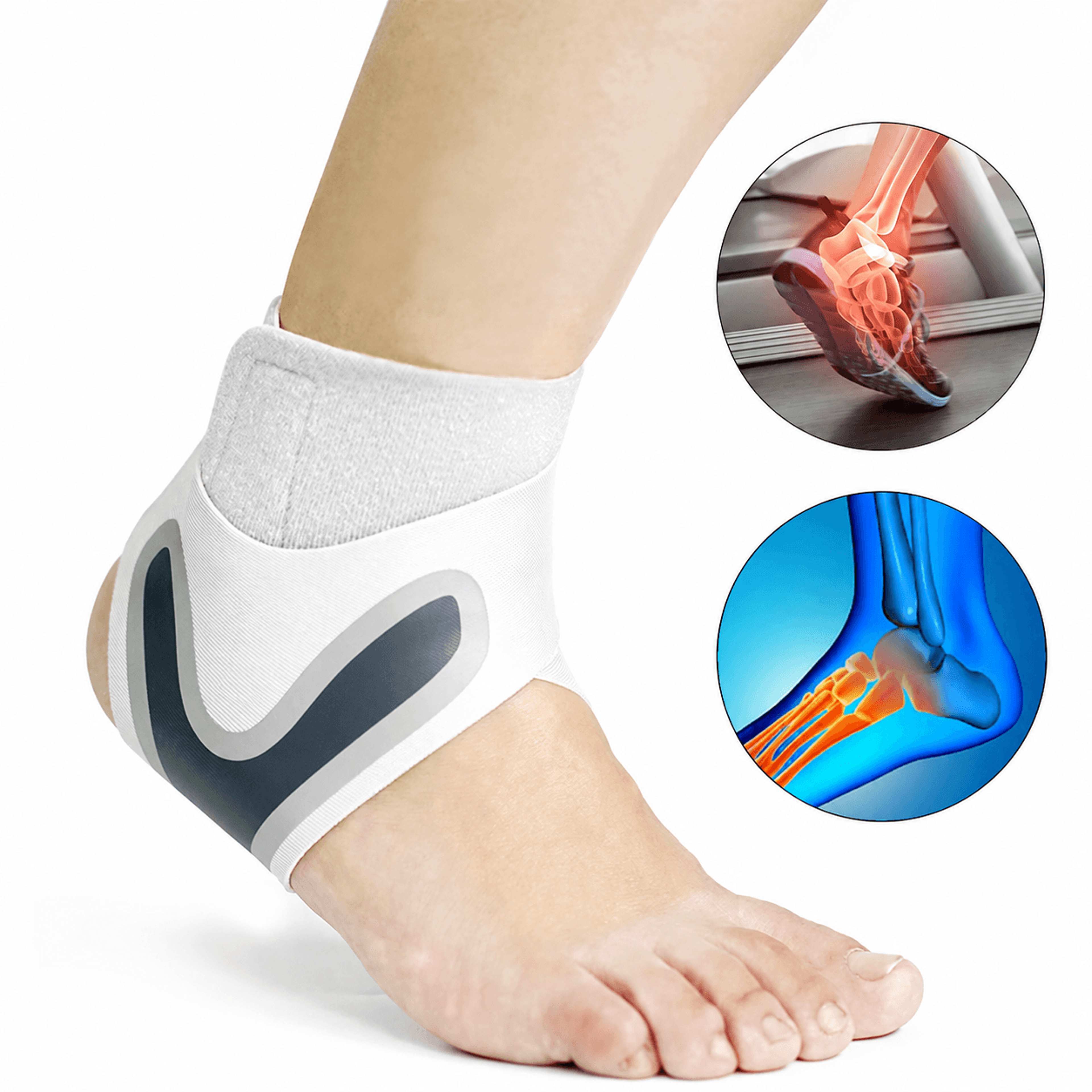 1pc adjustable sport ankle stabilizer brace – compression ankle support for running, basketball & sprain relief