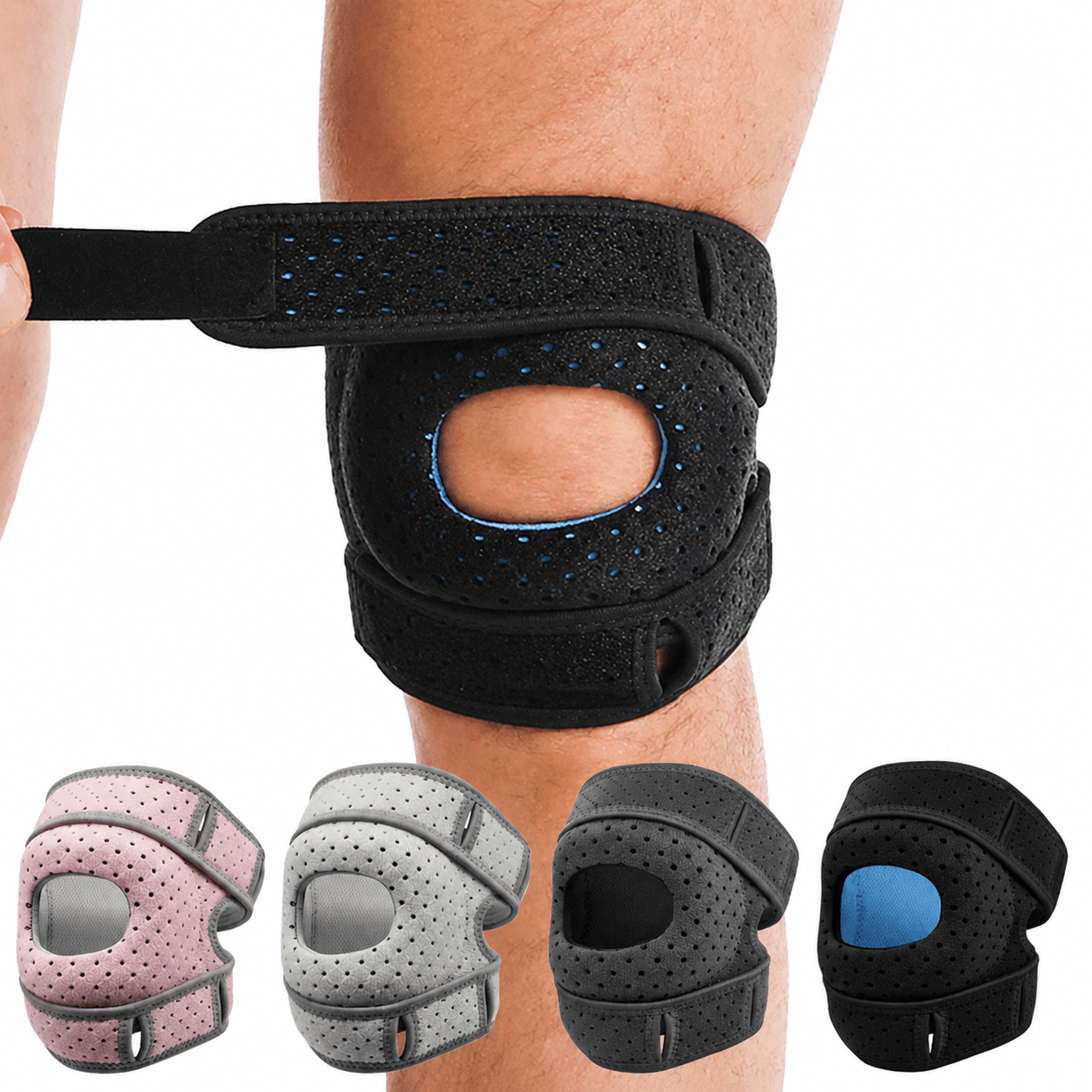 aolikes 1pc patella knee brace compression sleeve – adjustable knee support for arthritis, sports & knee pain relief
