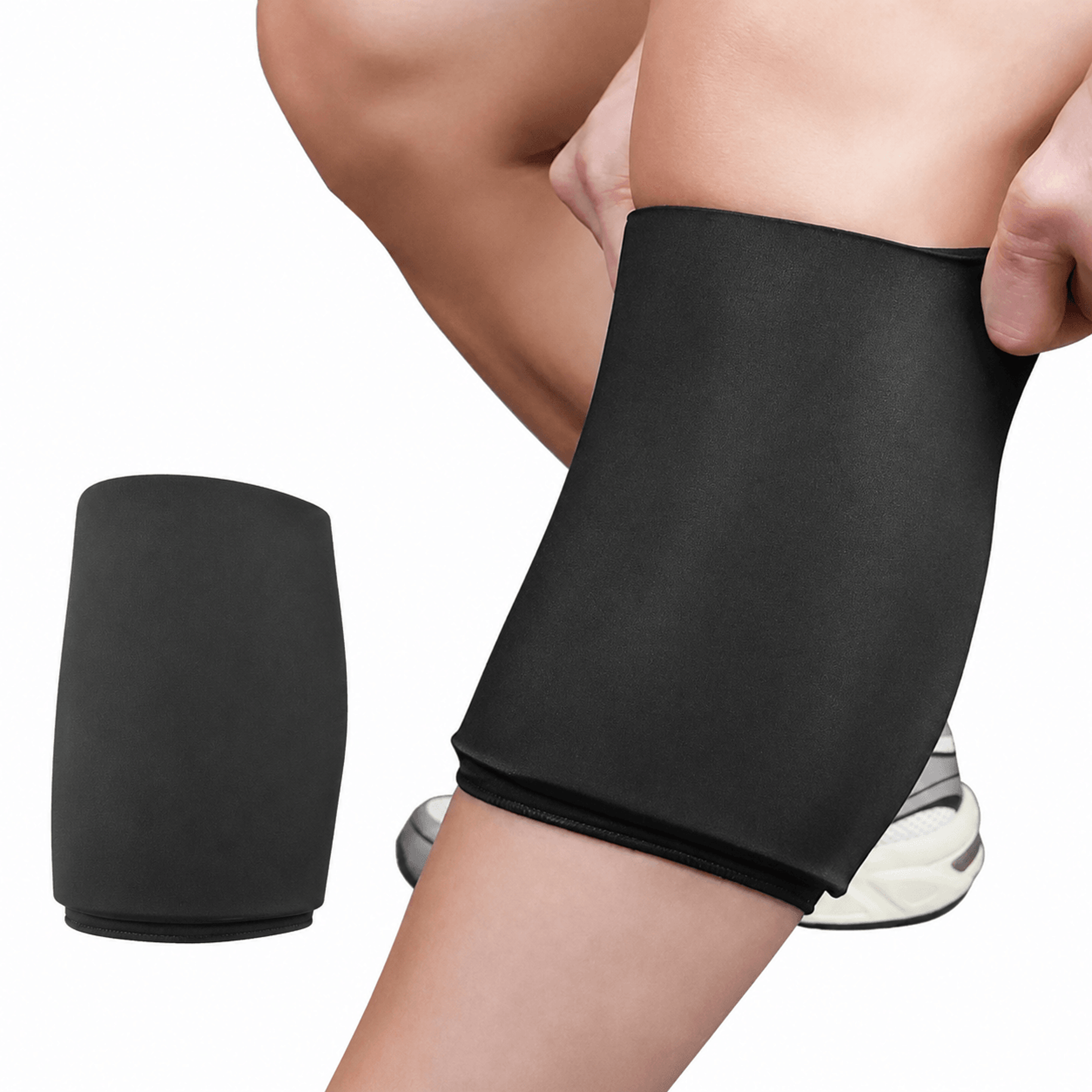 1pc hot & cold shin compression sleeve – reusable calf ice wrap for shin splints, muscle recovery & pain relief