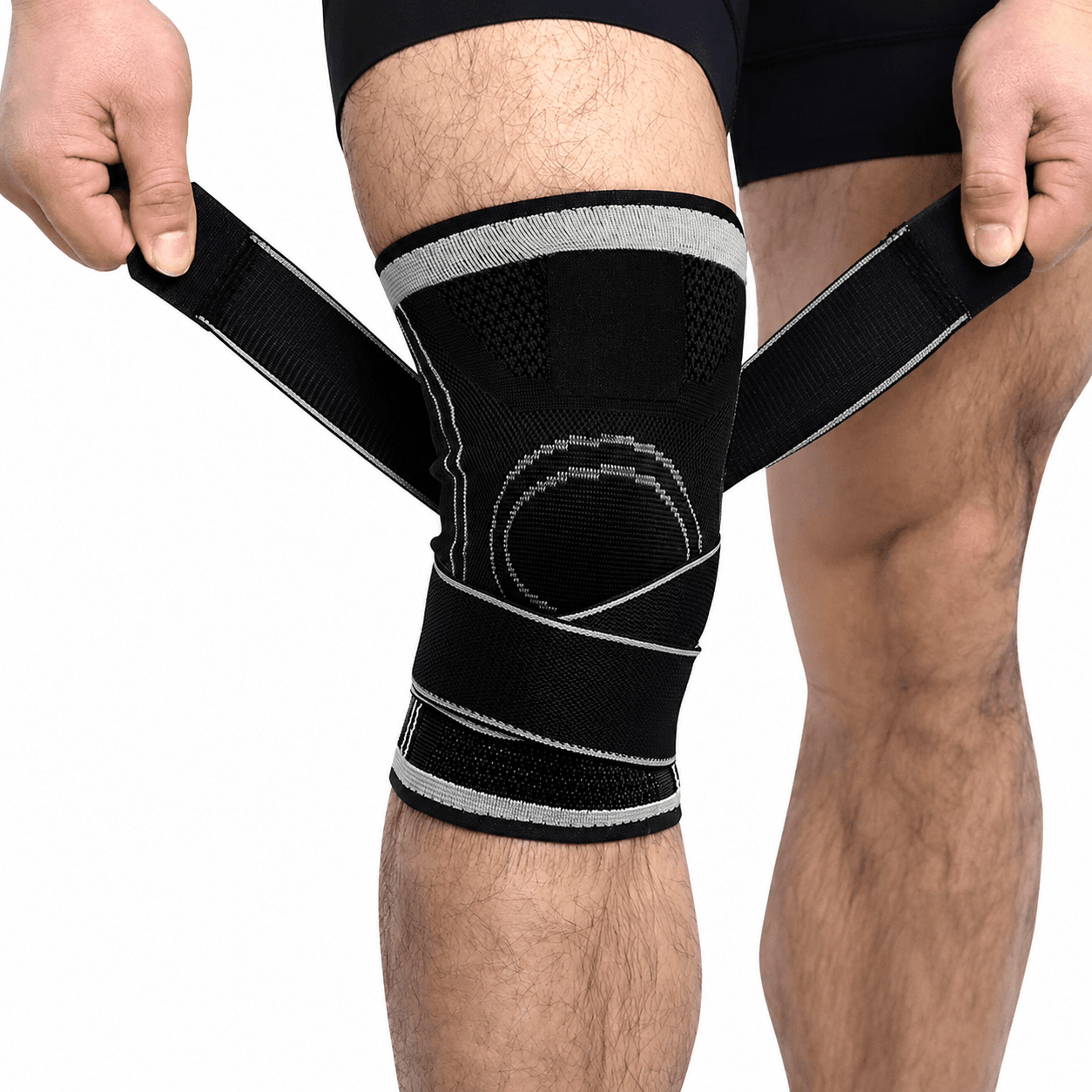 1pc knee brace compression sleeve with adjustable strap – meniscus support for running, arthritis & joint pain relief