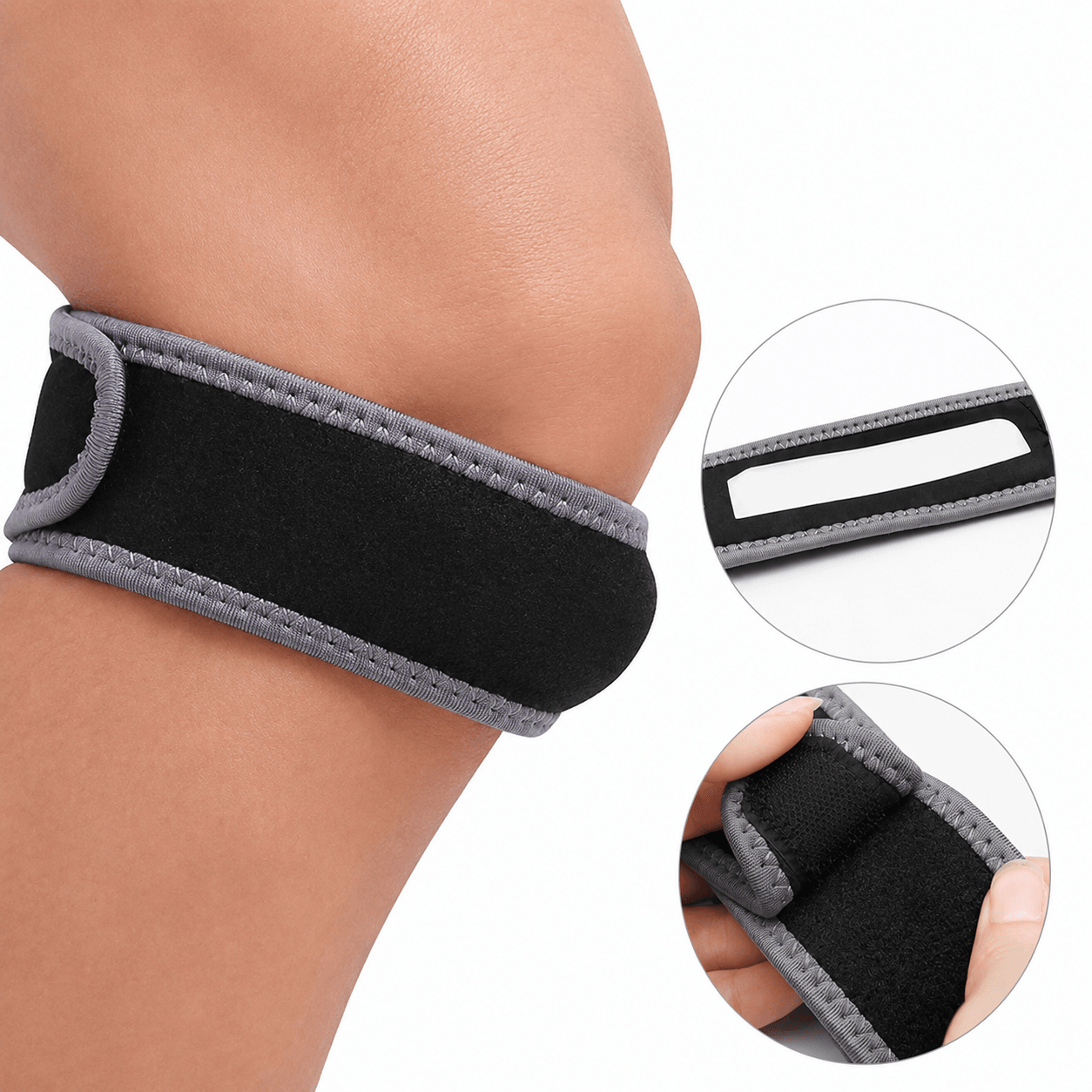 1pc adjustable knee patella support strap – neoprene knee brace with cushion pad for running, sports & joint relief