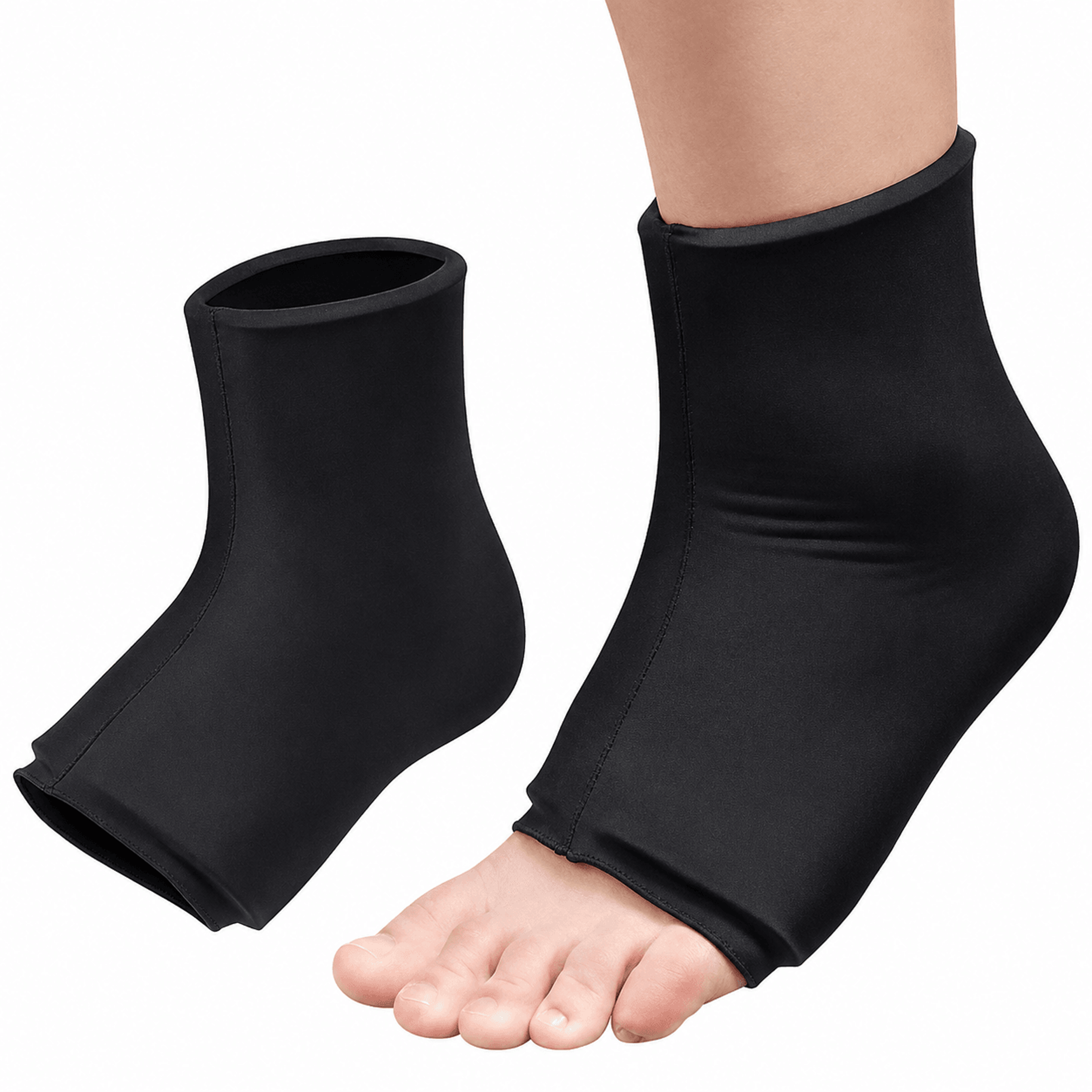 1pc hot & cold gel ankle sleeve – reusable compression ankle brace for sprains, swelling & plantar fasciitis relief