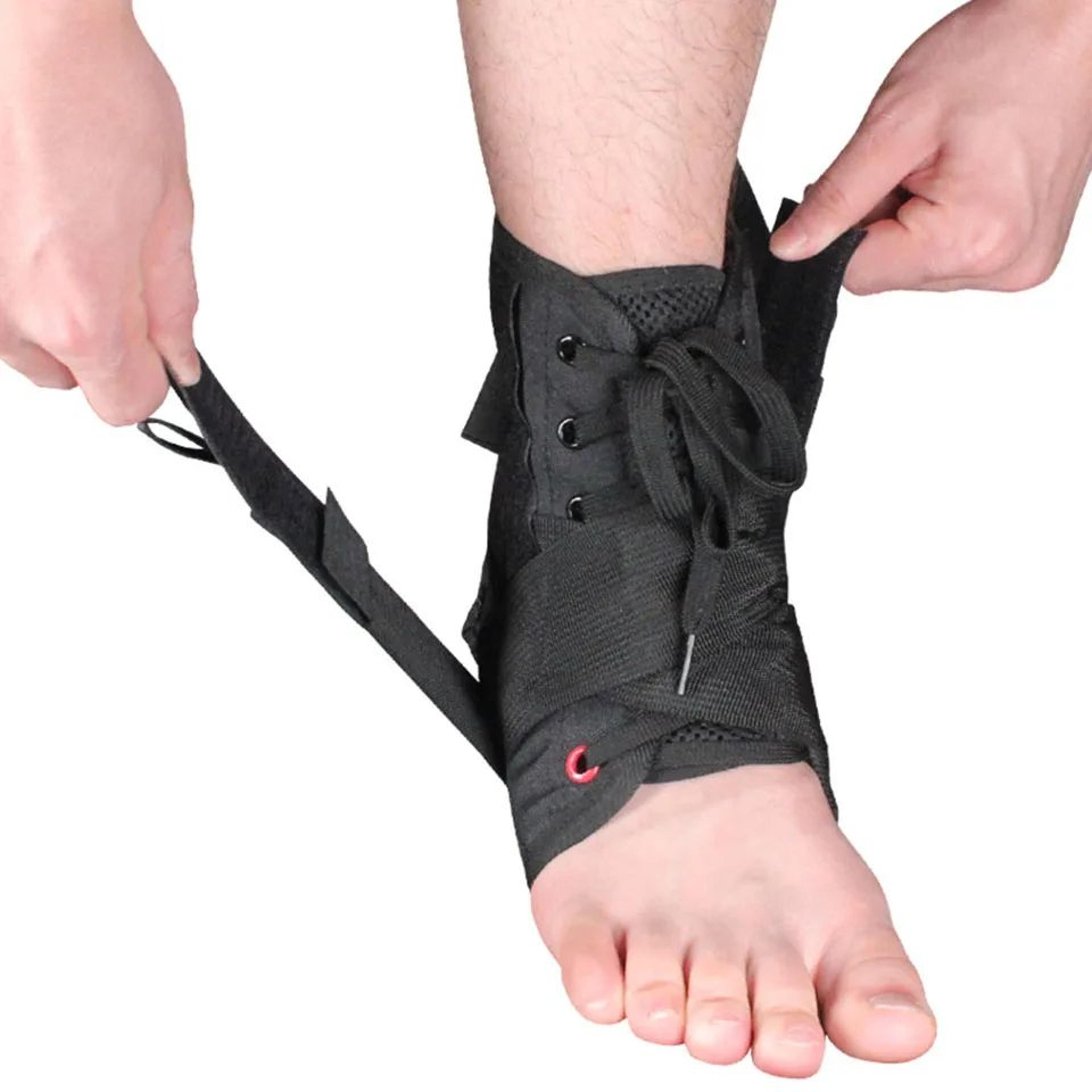 1pc adjustable lace up ankle brace support – sports ankle stabilizer for sprains, compression & foot protection