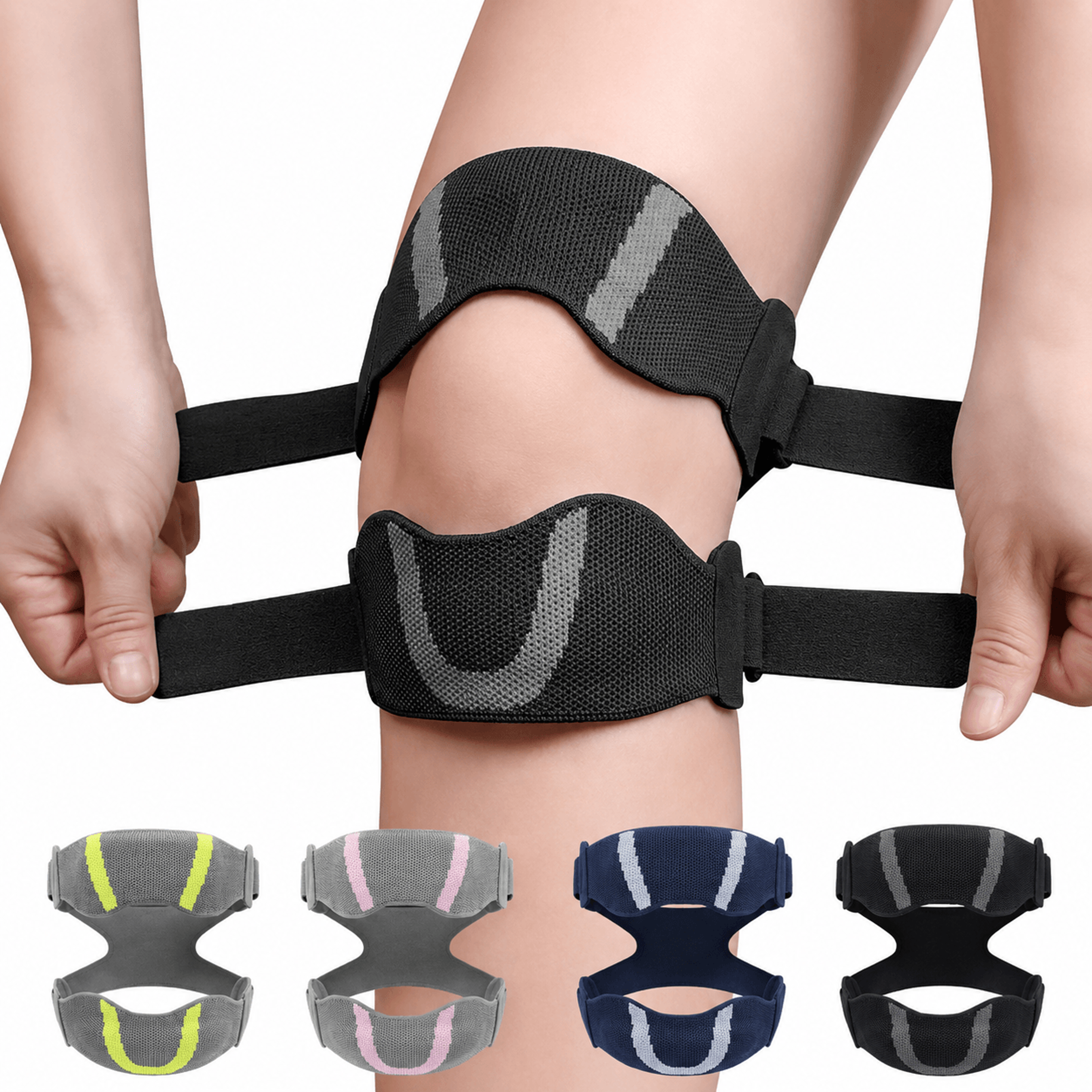 1pc adjustable knee patella strap brace – patellar tendon support band for knee pain, basketball & sports relief