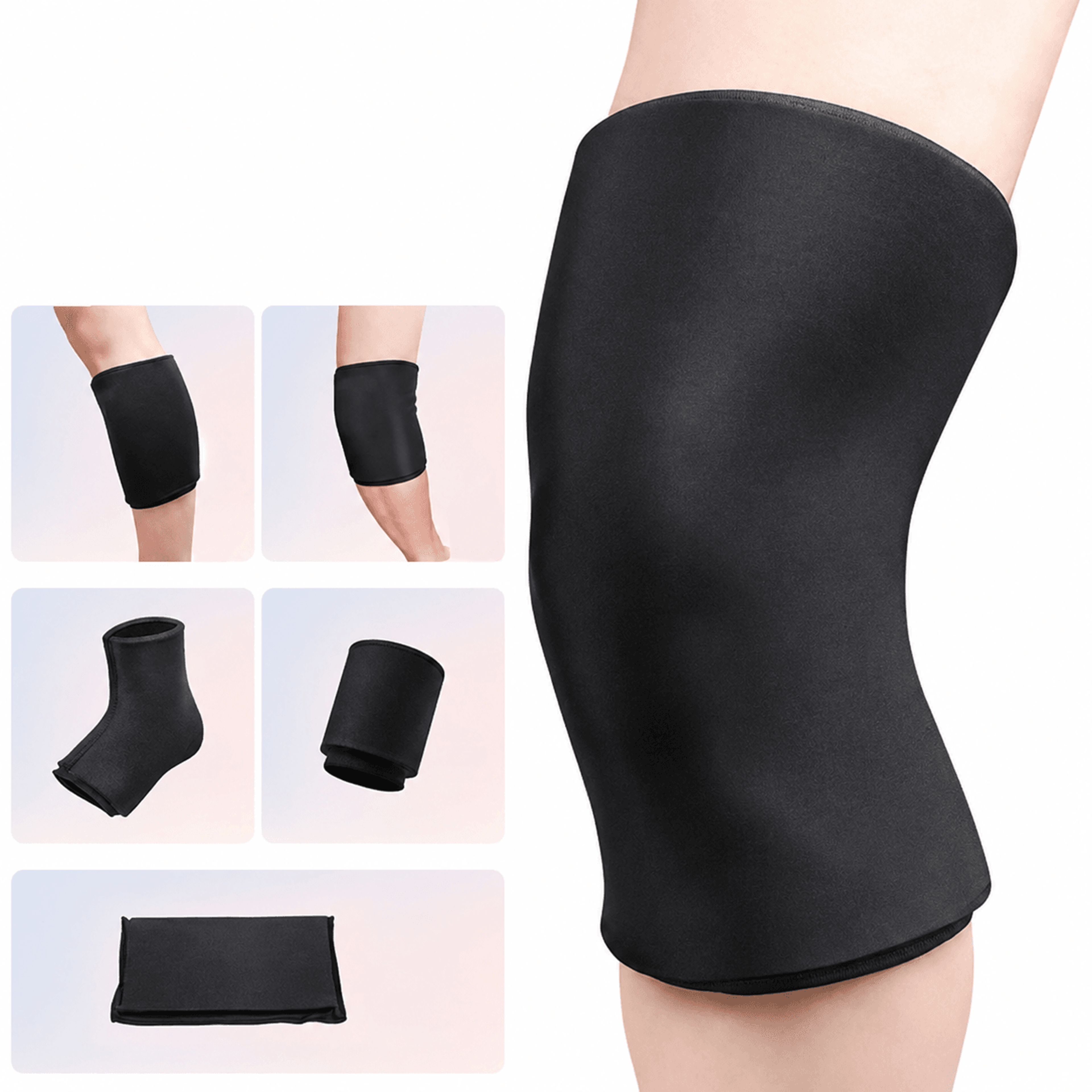 1pc hot & cold gel knee sleeve – reusable hydrogel ice & heat therapy wrap for knee, elbow, ankle & wrist relief