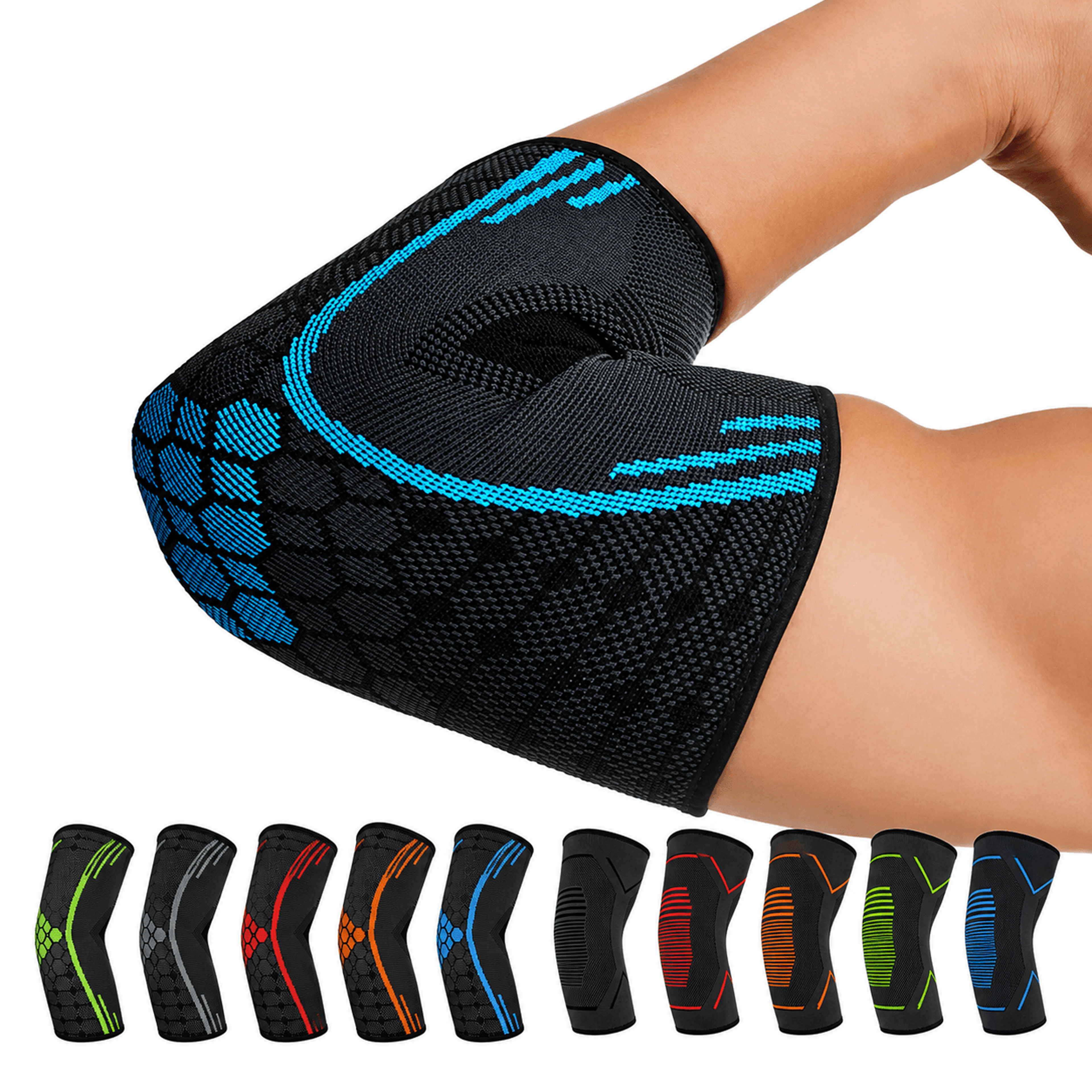 1pc elbow compression sleeve – tennis elbow brace for tendonitis, golfer's elbow support & sports pain relief