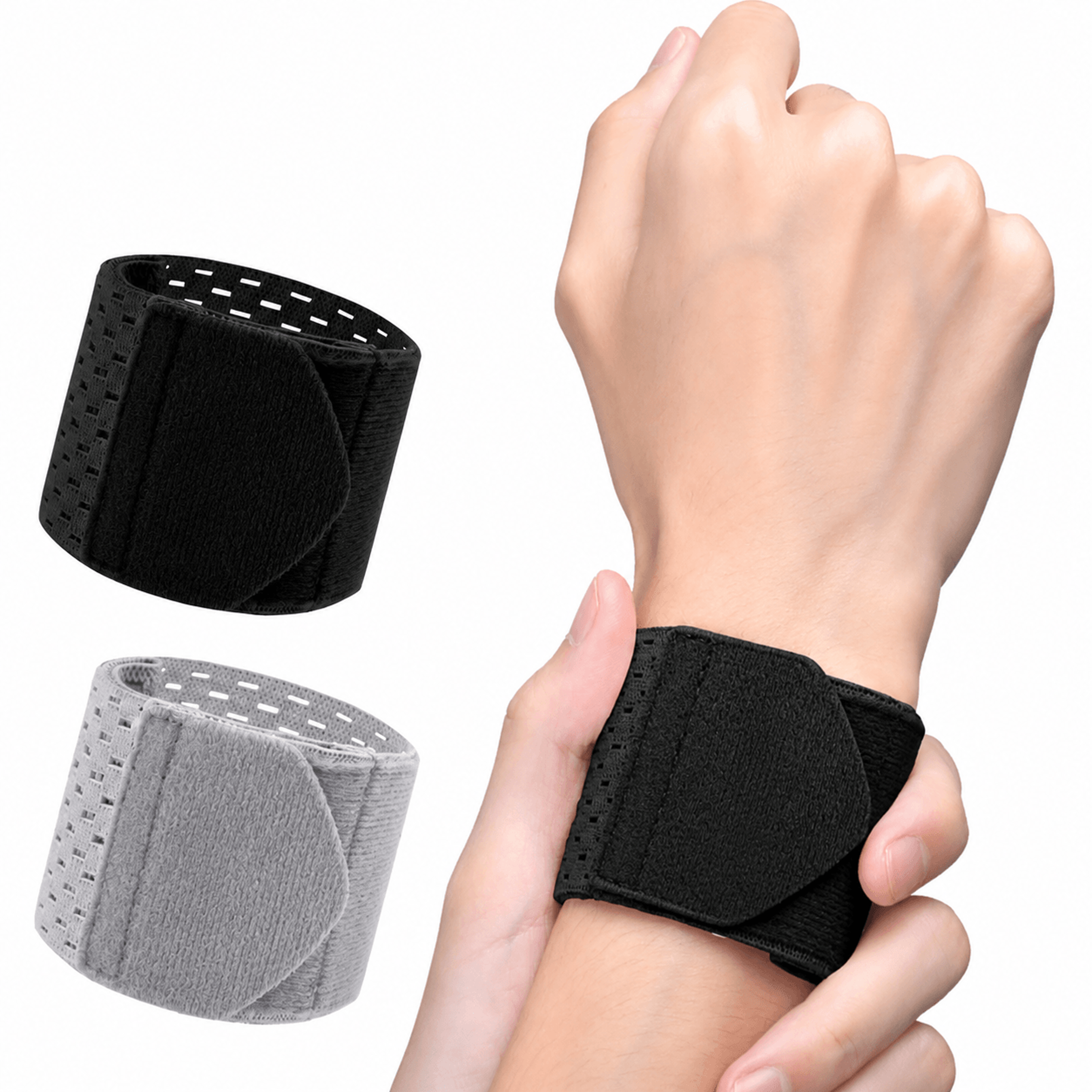 wrist band support sleeve – breathable compression wrist brace wrap for gym, sports, fitness & weightlifting