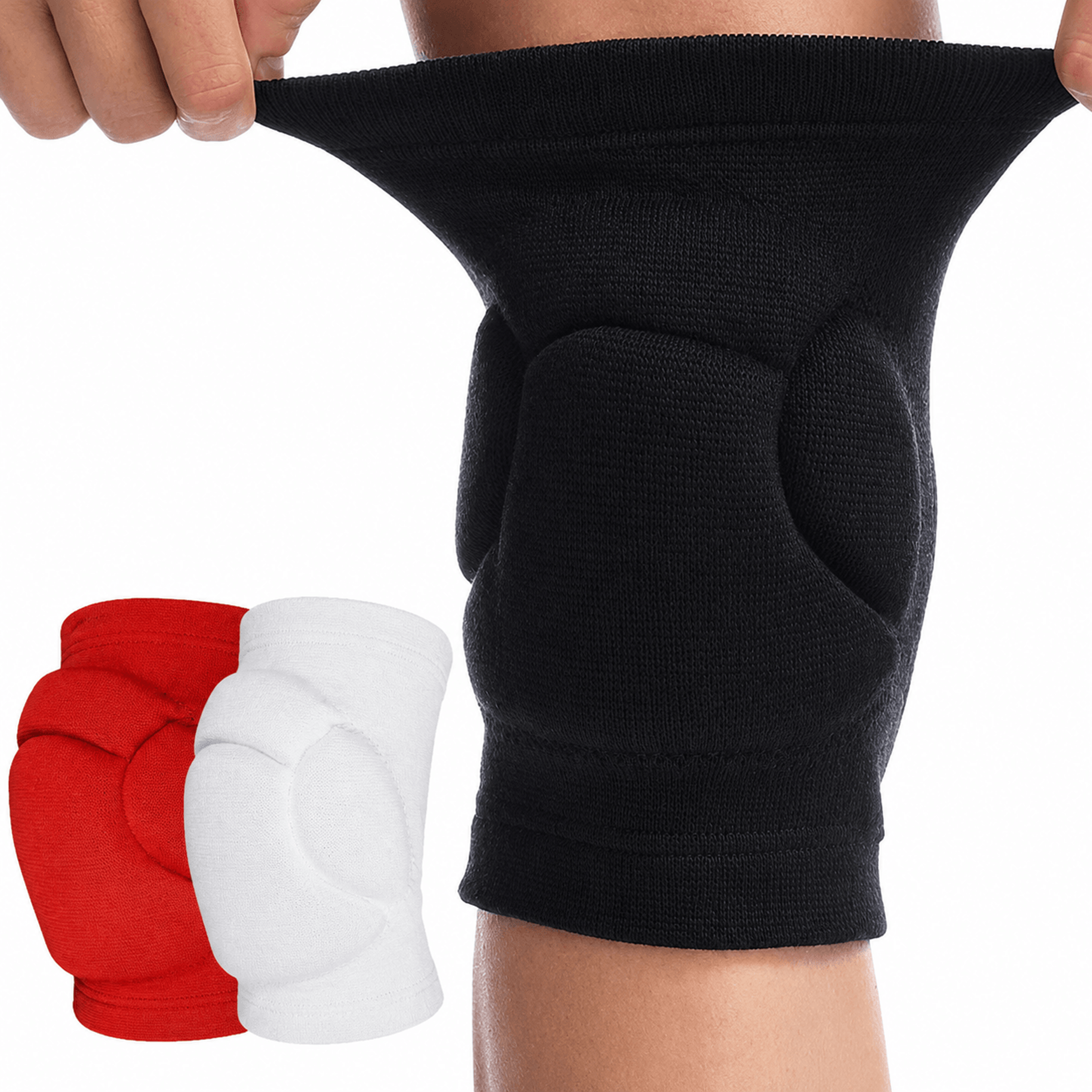 1 pair thickened sports knee pads – sponge knee brace support for football, volleyball, dance, yoga & extreme sports