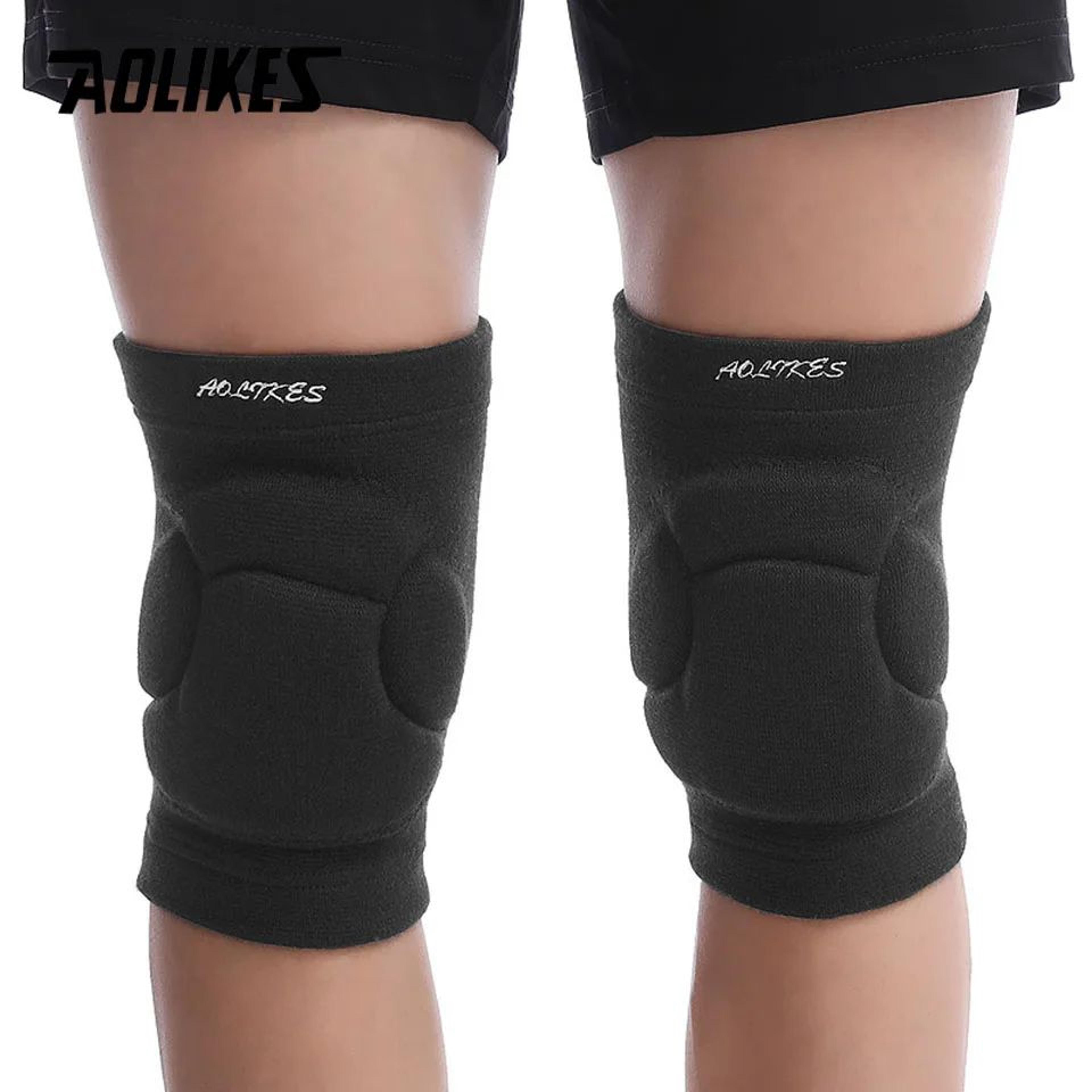 1 pair thick sports knee pads – volleyball knee pads compression knee support for dance & yoga protection
