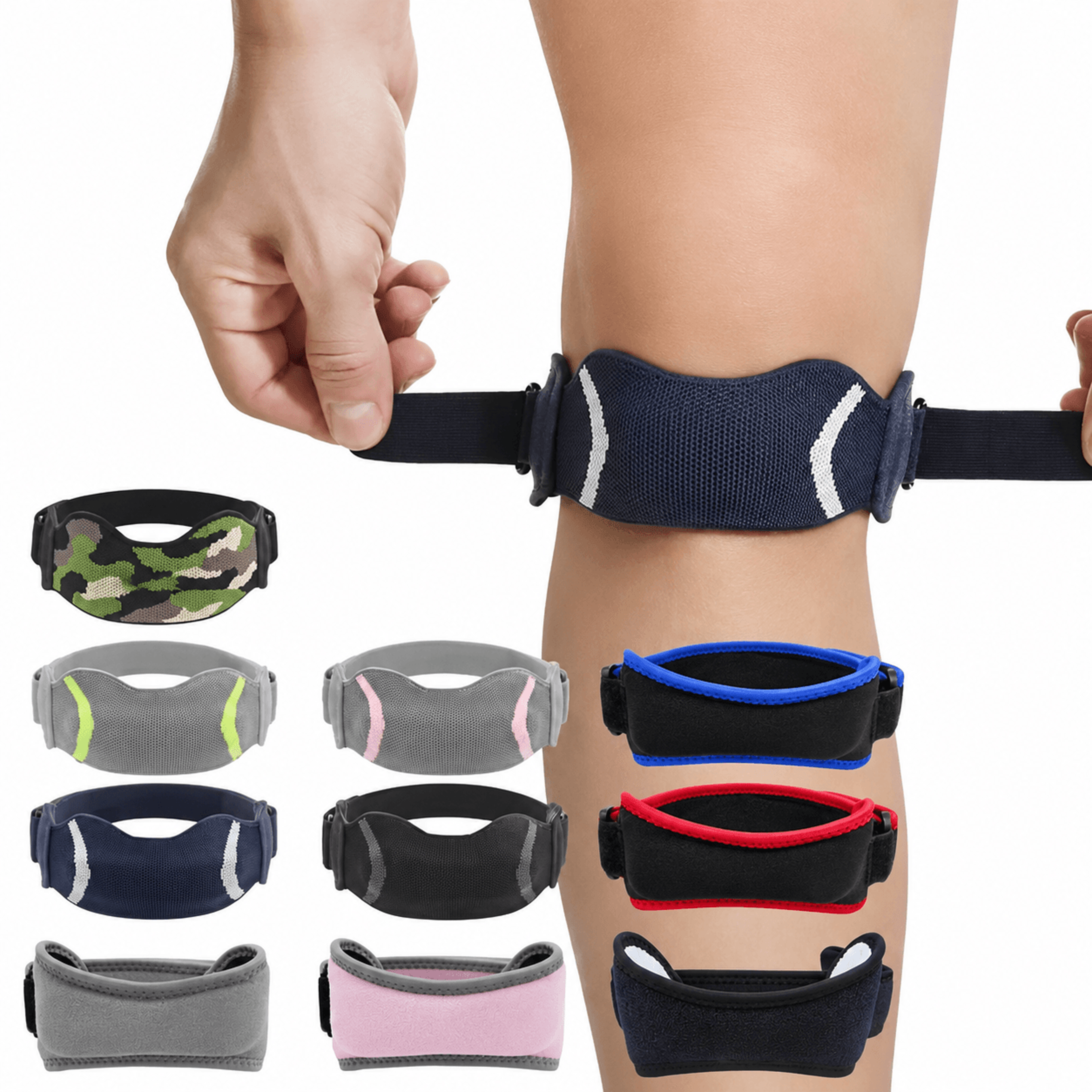 1pc adjustable patella knee brace – patellar tendon support strap for knee pain relief, running & basketball