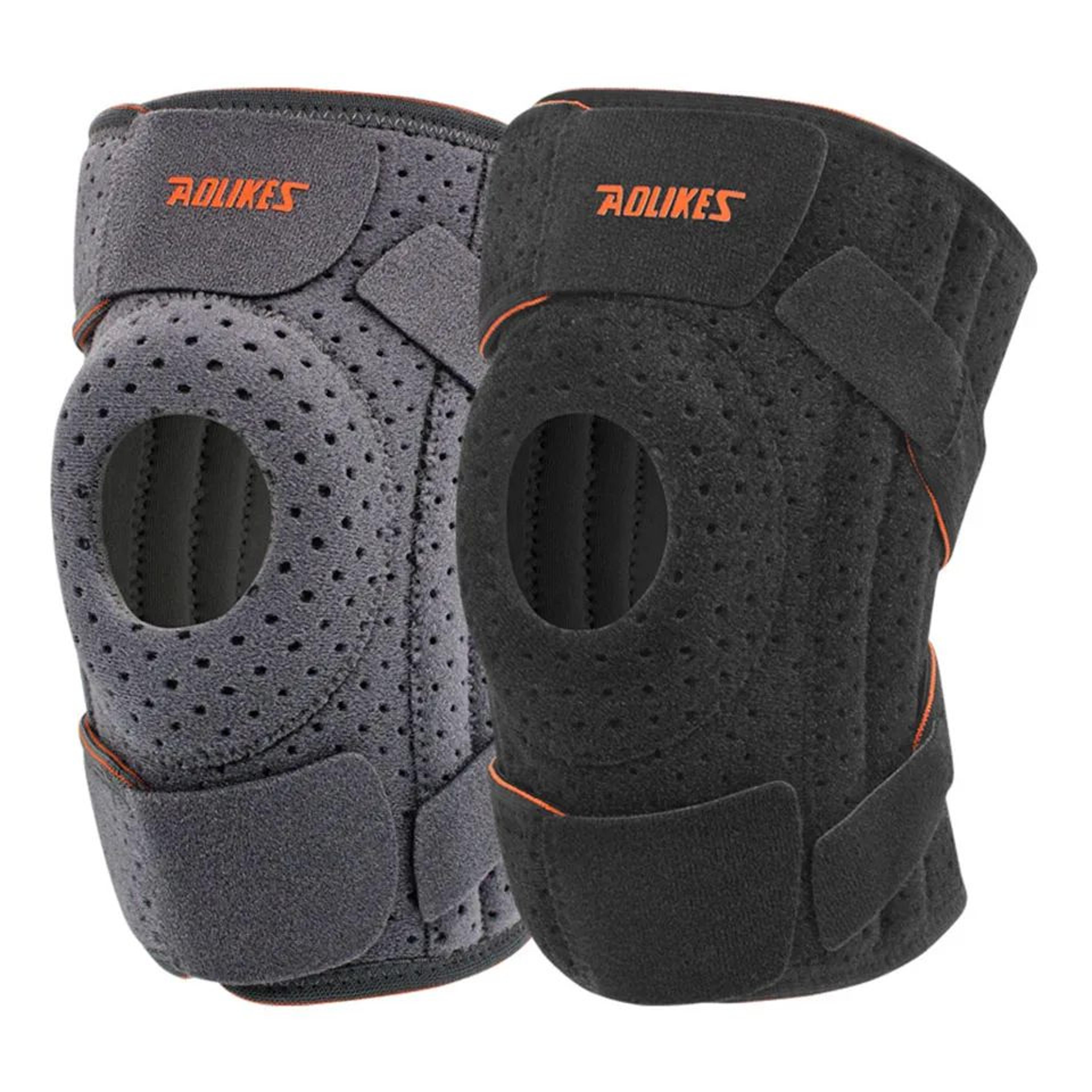 adjustable steel sports knee pads – knee brace support for cycling, hiking, running & outdoor protection