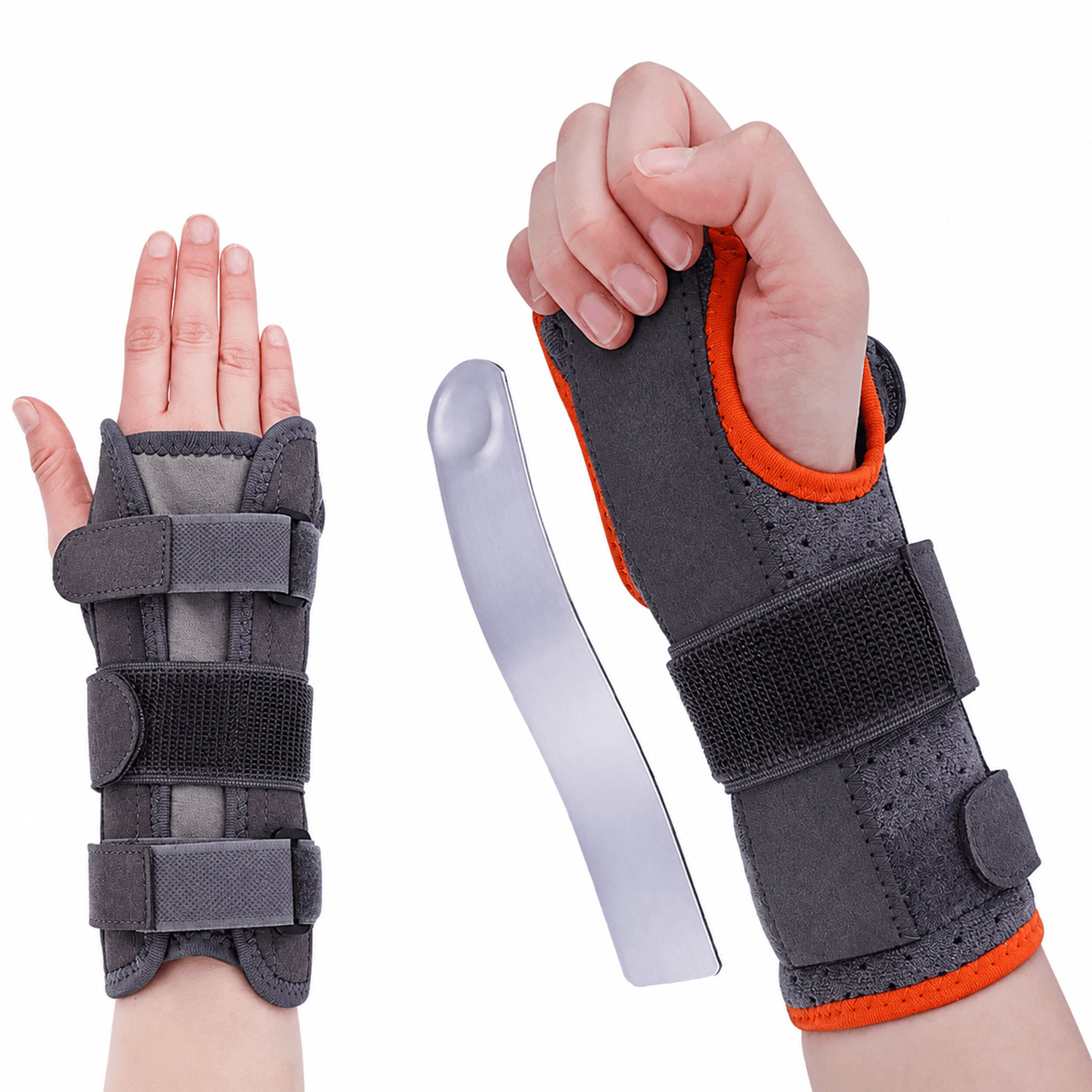 1pc adjustable wrist brace – carpal tunnel wrist support with metal splints for night sleep pain relief