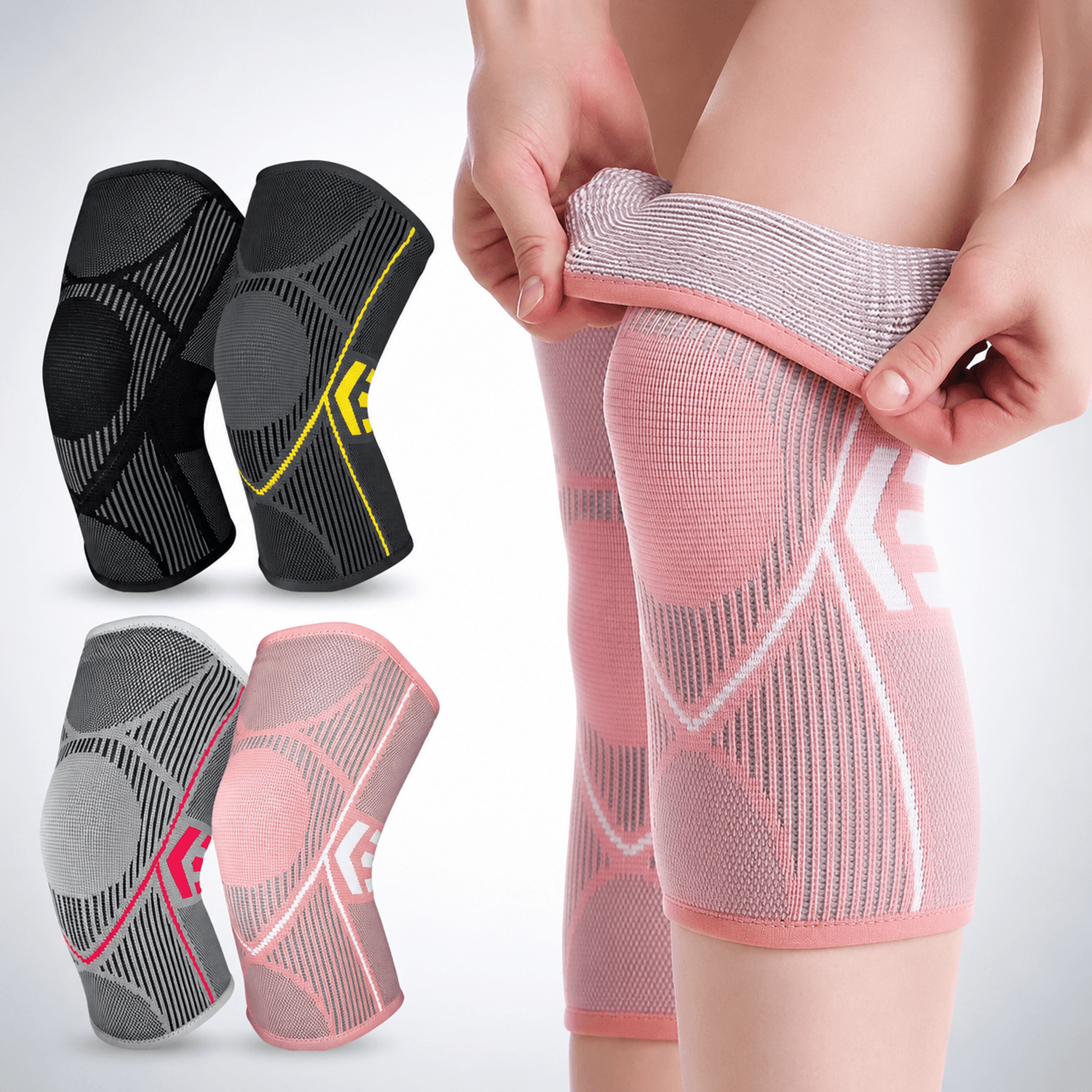 1pc knee compression sleeve – knee brace for joint pain relief, arthritis support & injury recovery