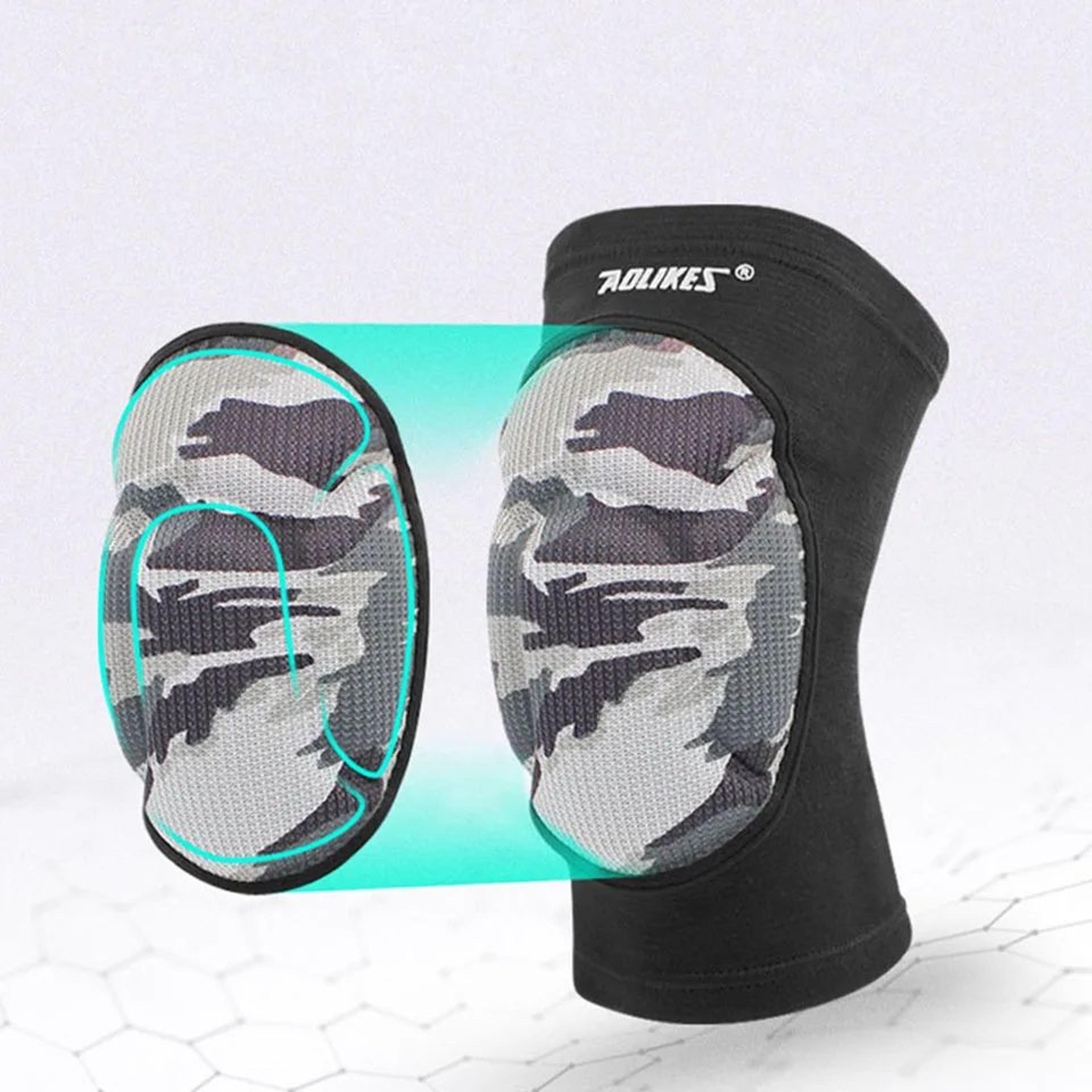 adjustable volleyball knee pads – thick sponge knee pads anti-collision knee protector for wrestling, dance & sports