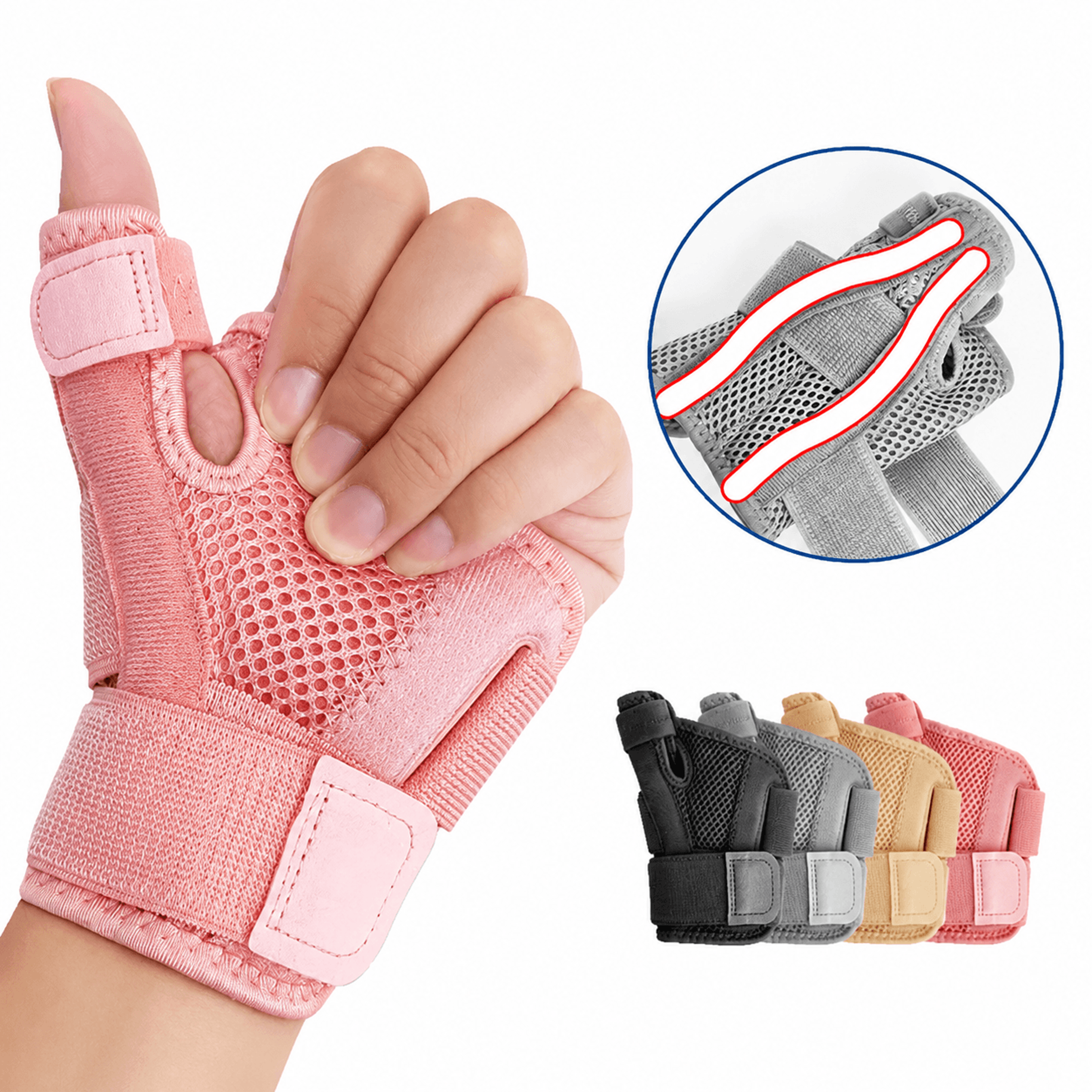1pc adjustable thumb & wrist support brace – thumb splint for arthritis, tendonitis, carpal tunnel & wrist pain