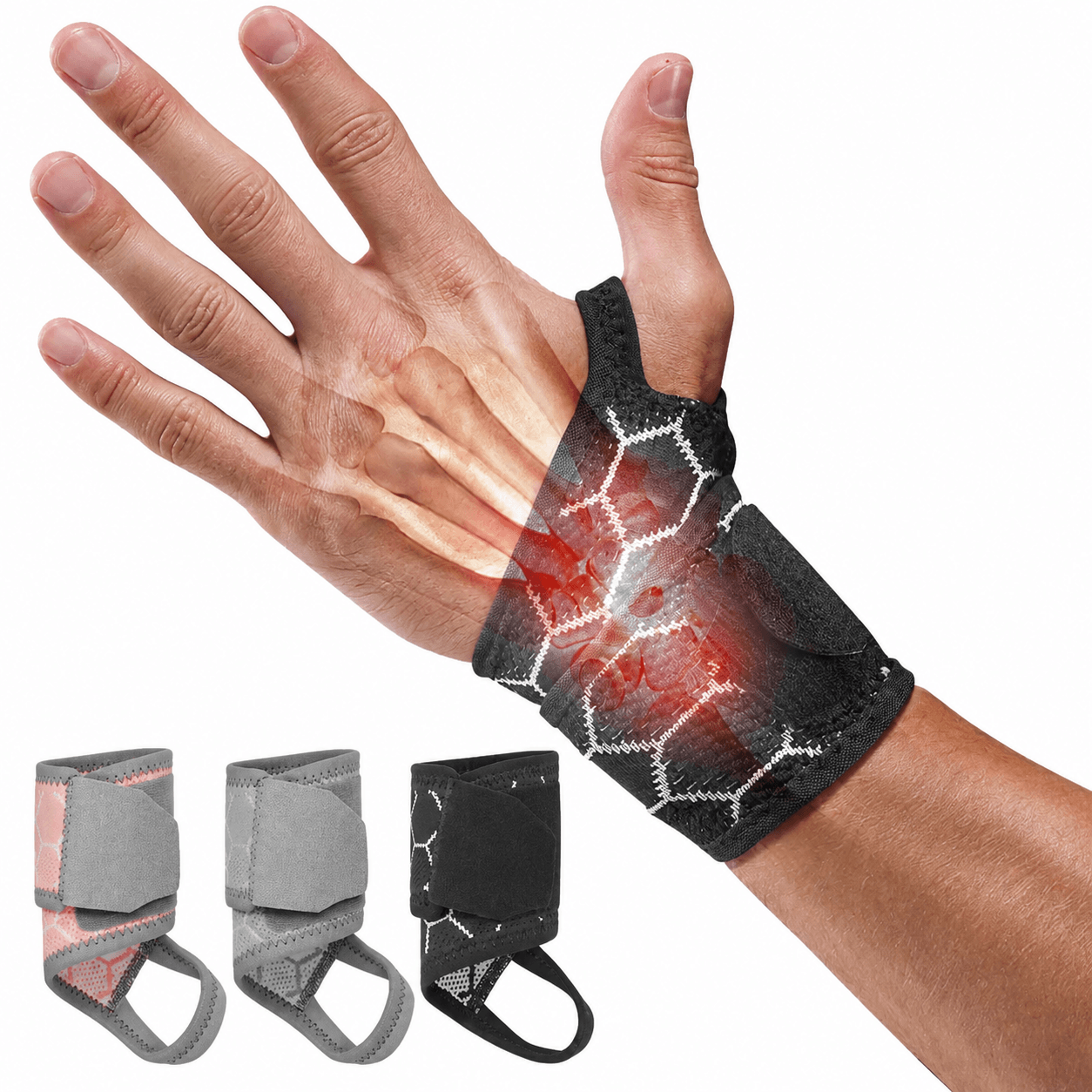 1pc compression wrist brace – adjustable carpal tunnel wrist support for right & left hand pain relief