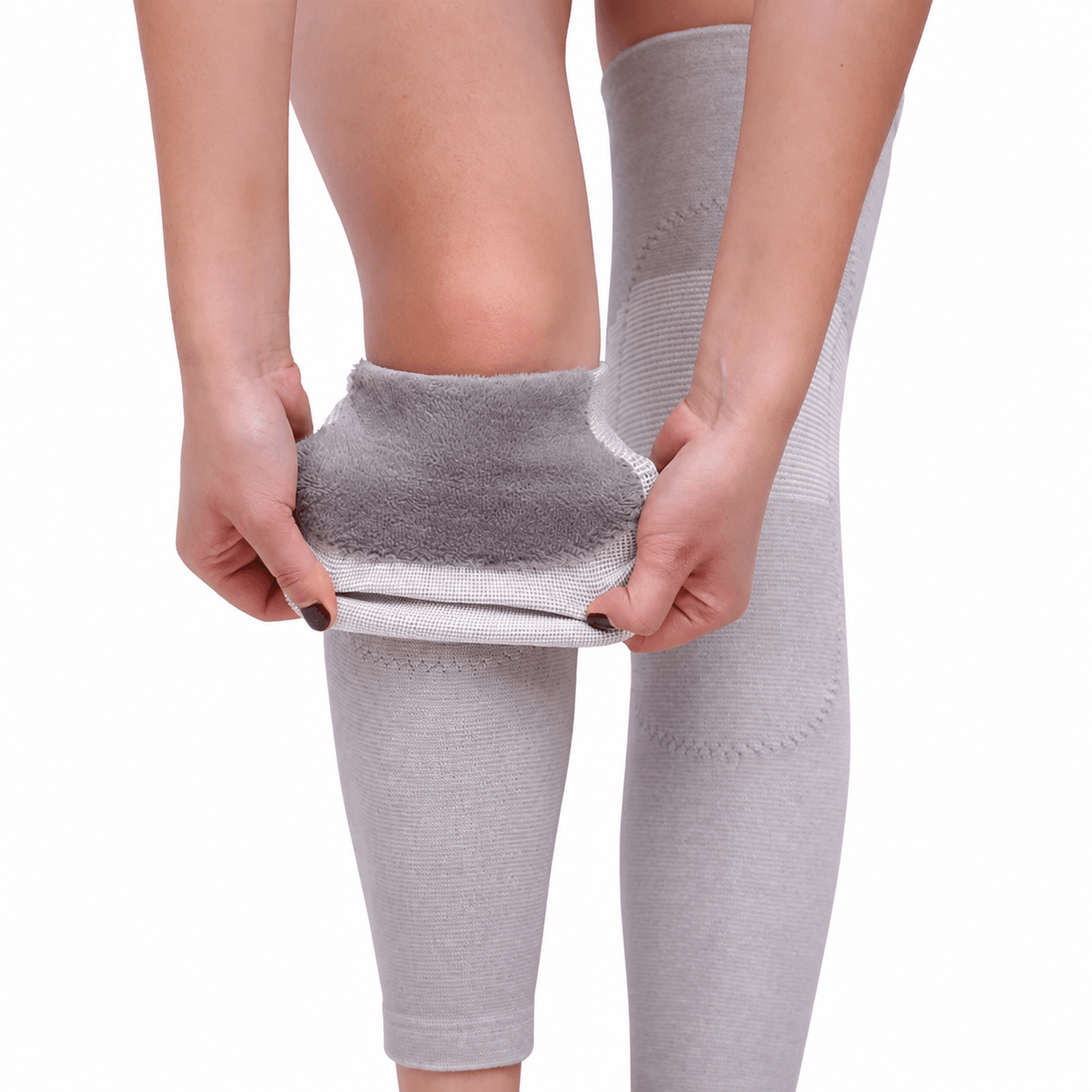 1 pair long knee compression sleeves – thermal knee brace calf support for arthritis, sports & outdoor activities