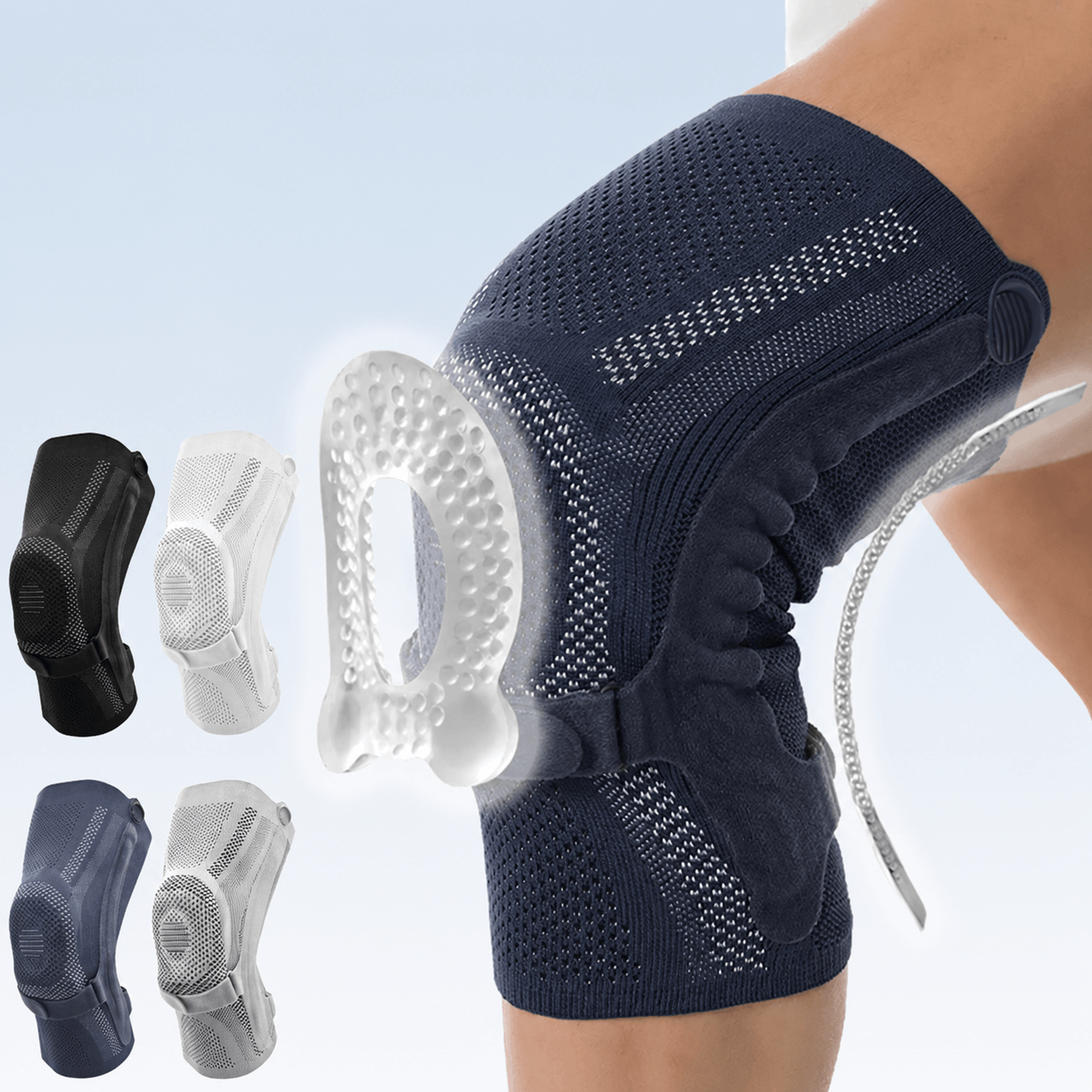 1pc knee brace with patella pad – knee compression sleeve with side stabilizers for running & joint support