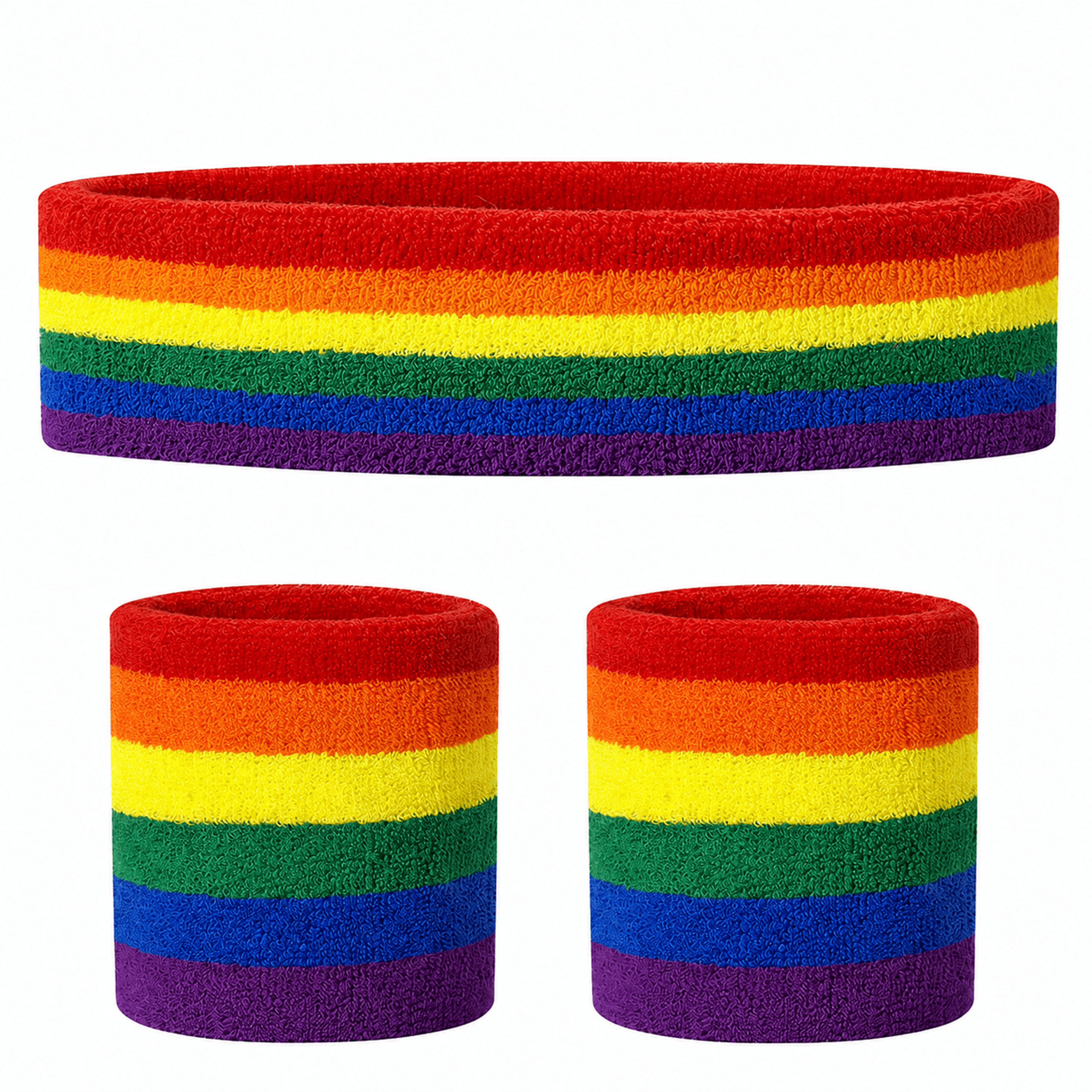 sports sweatband & wristband set – cotton sweat headband moisture wicking wrist sweatbands for fitness & sports