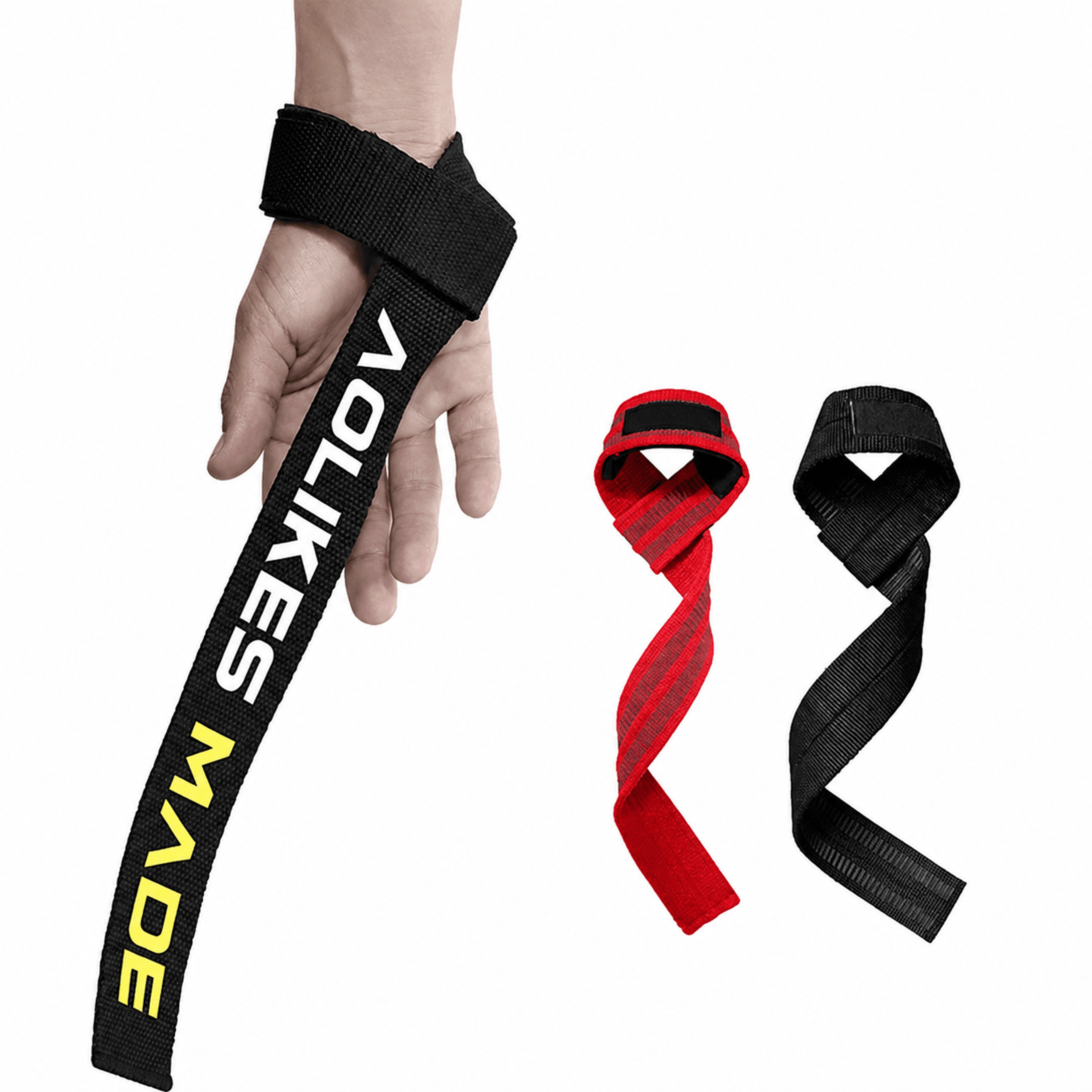 1 pair weight lifting straps – anti-slip deadlift straps wrist support for powerlifting, bodybuilding & gym train