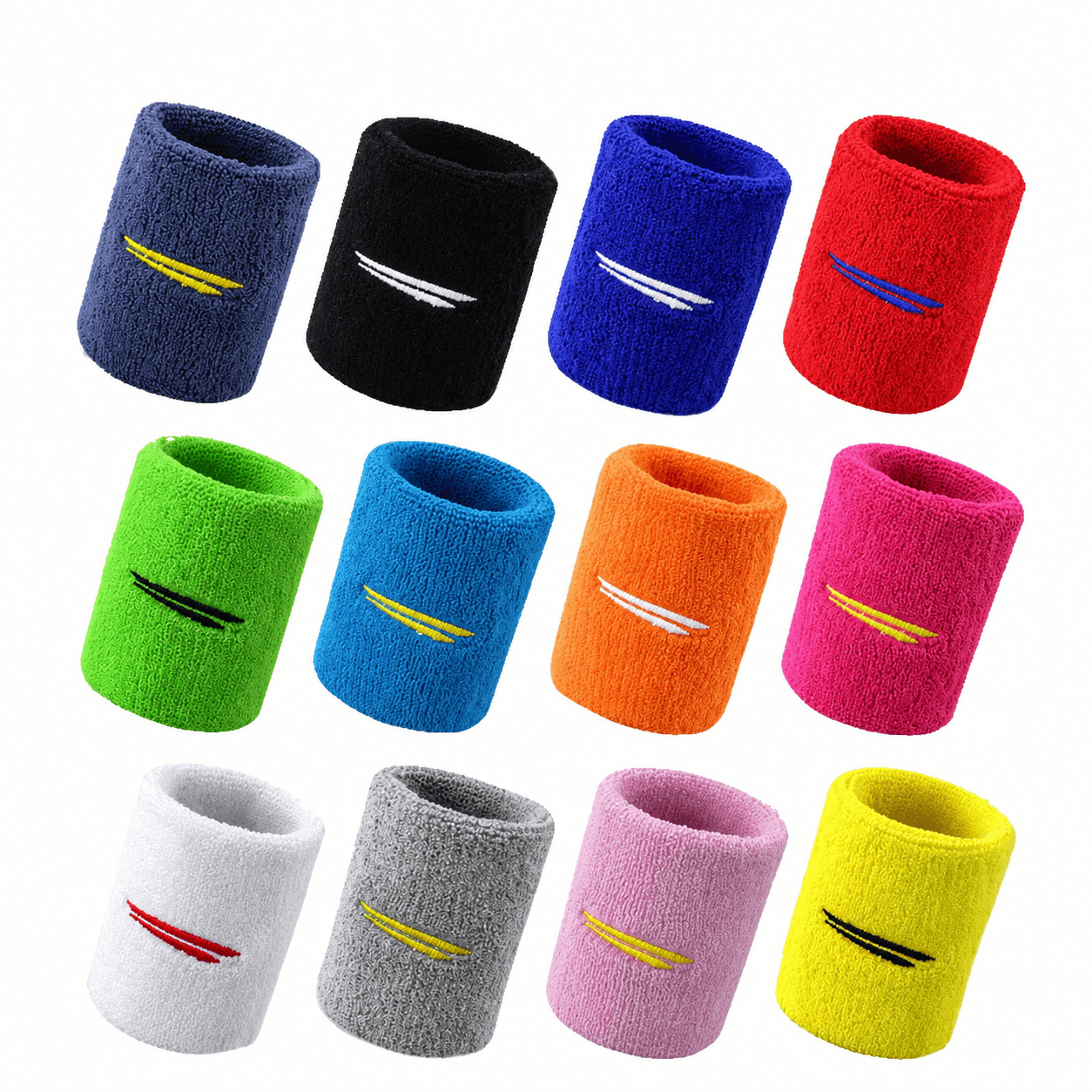 sports wrist sweatband – cotton tennis wristband wrist support sweat absorption for gym, volleyball & running