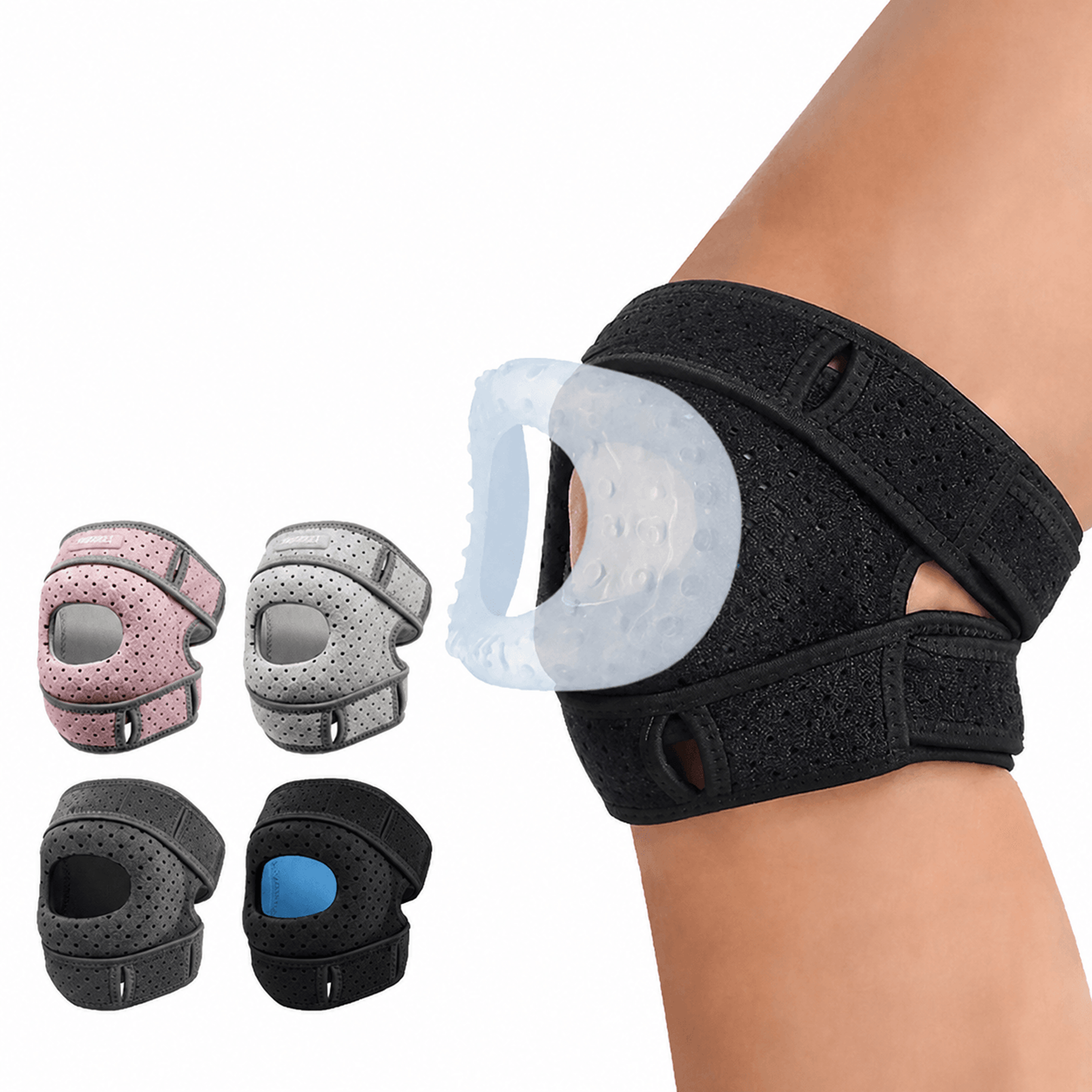 1pc patella knee brace – adjustable knee compression sleeve for arthritis pain relief, workout & sports support