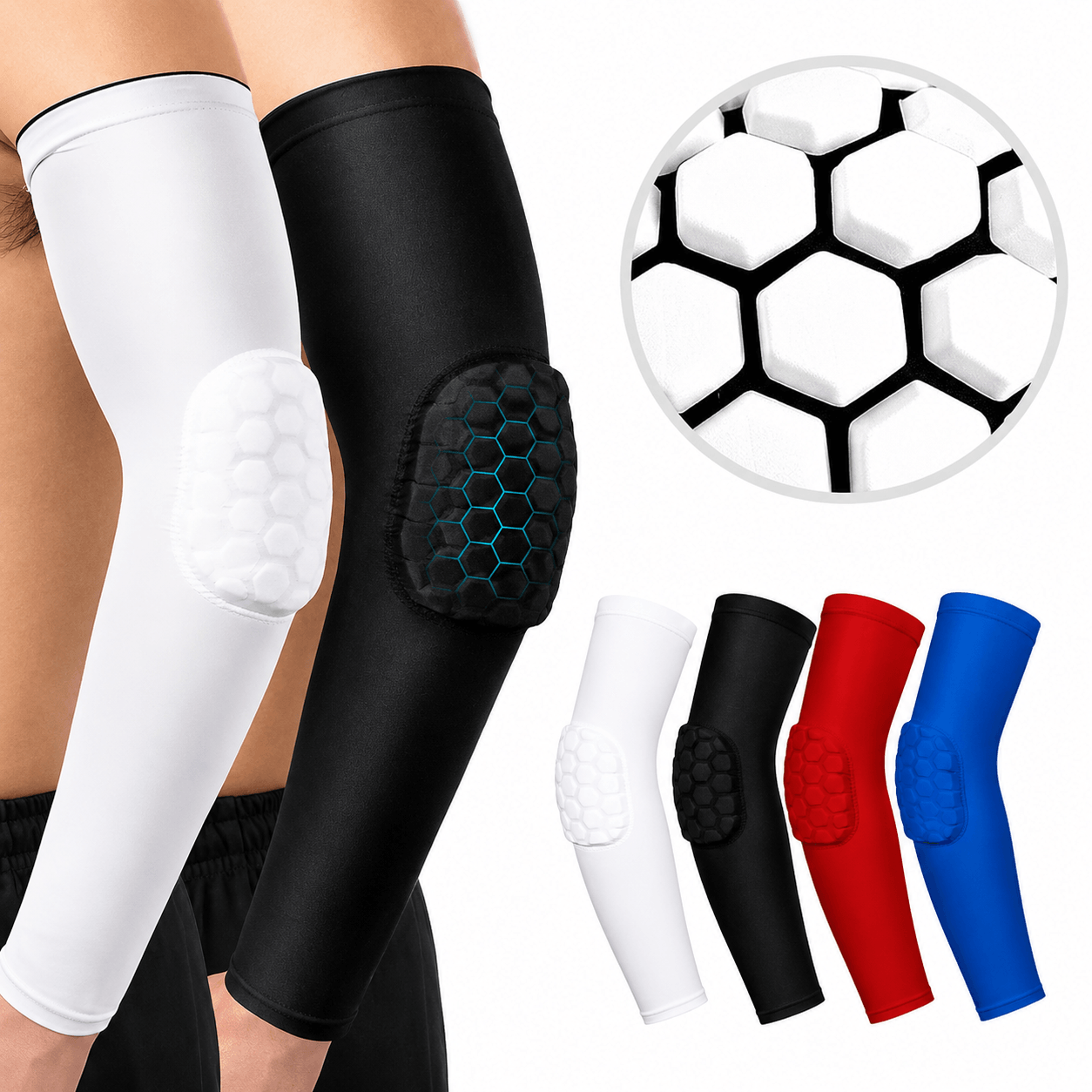 1pc honeycomb padded arm elbow sleeve – compression elbow support brace for basketball, football & sports protection