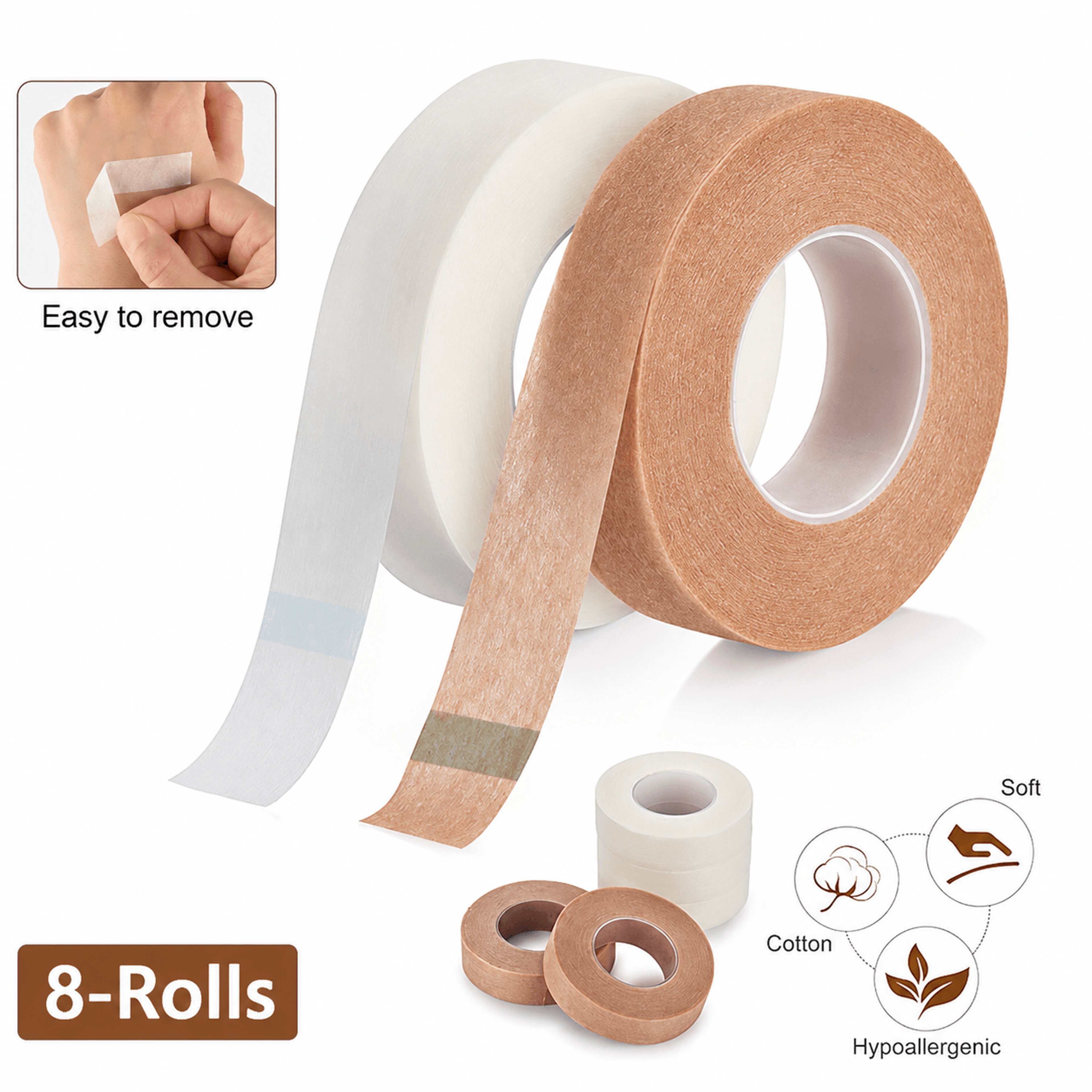 8 rolls nose tape for rhinoplasty – self-adhesive surgical bandage for nose shaping, wound care & skin support