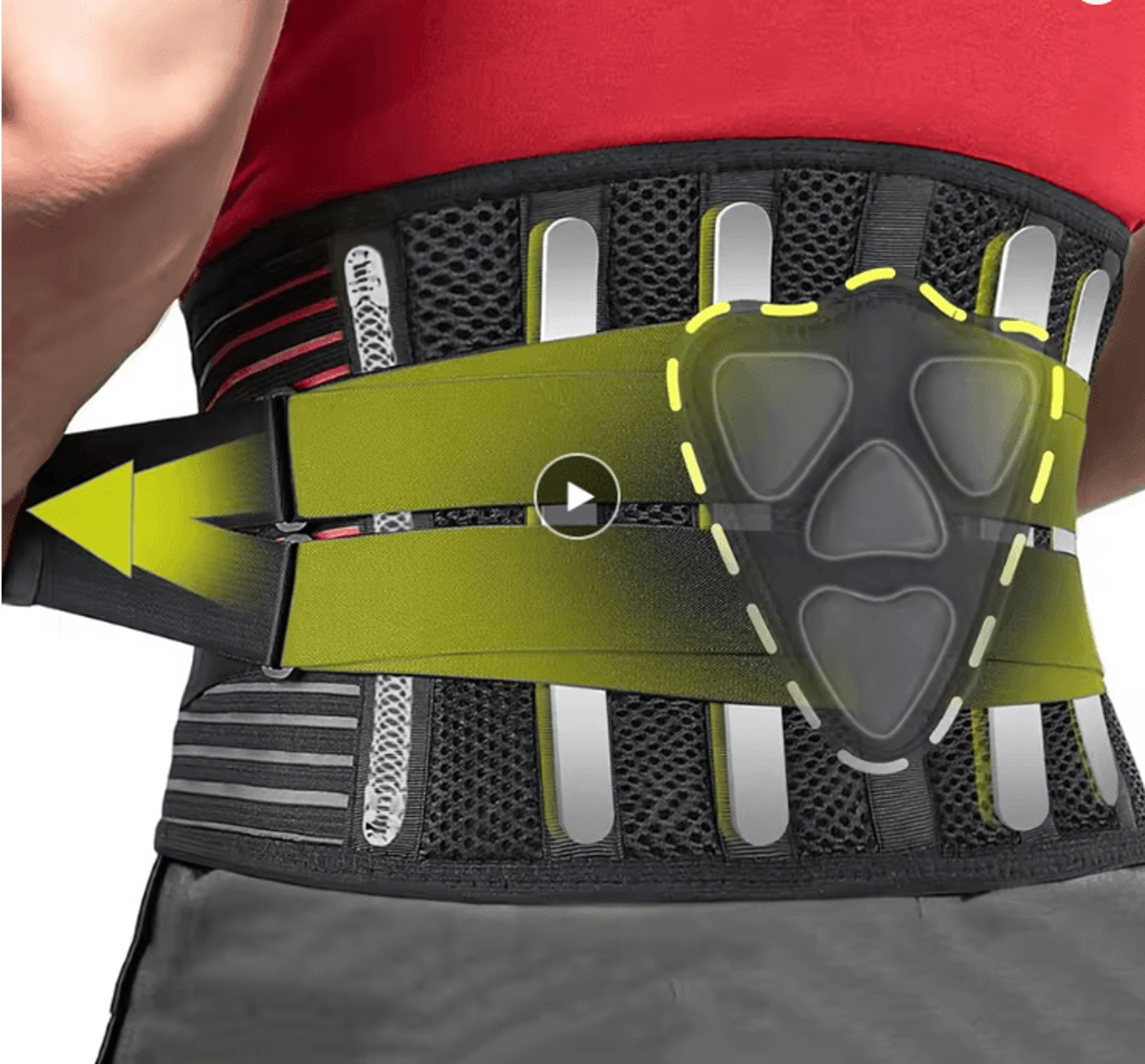 orthopedic back brace for lower back pain relief – adjustable lumbar support belt for sciatica, posture & work support