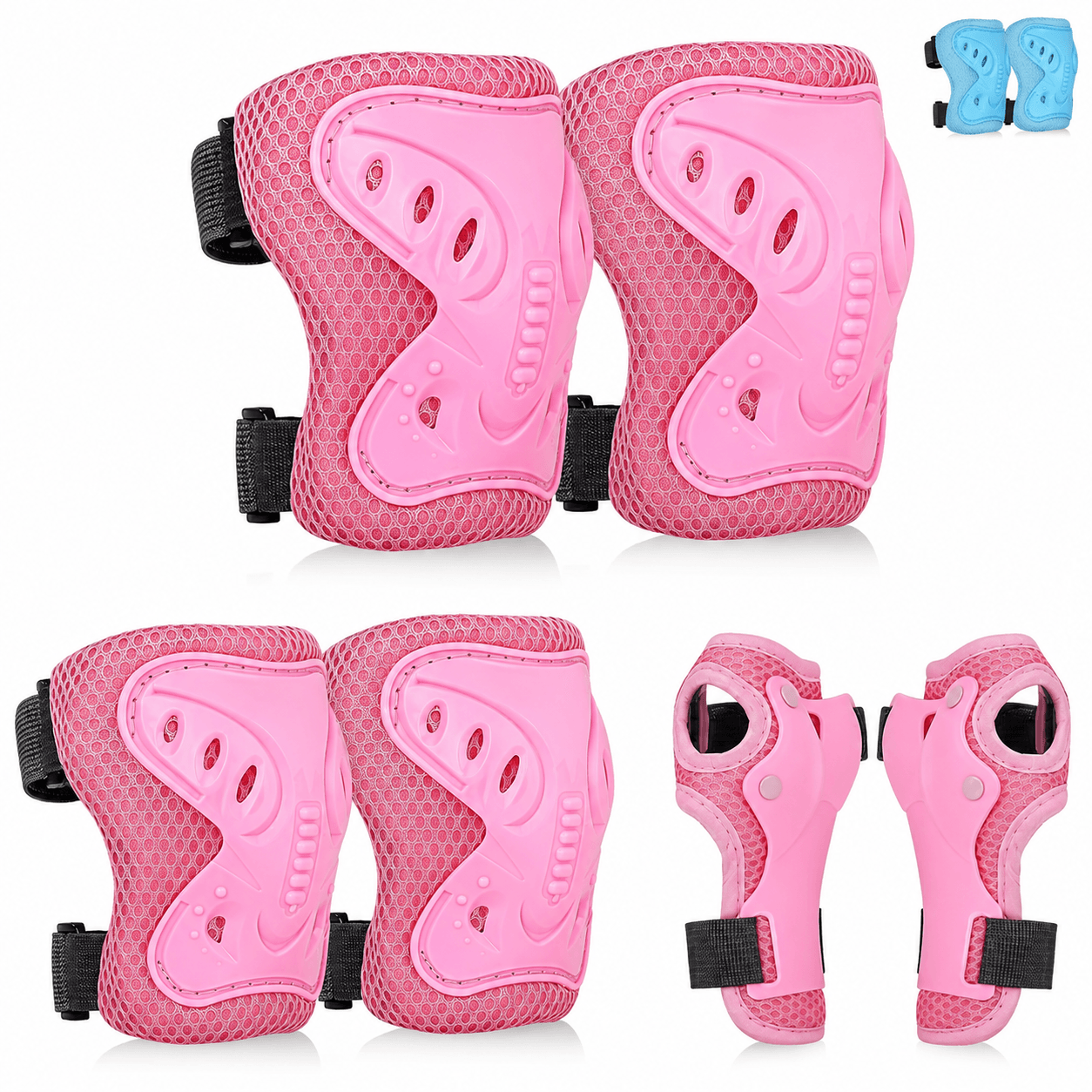 6pcs kids knee & elbow pads set – adjustable protective gear with wrist guards for skating, cycling, scooter & bmx