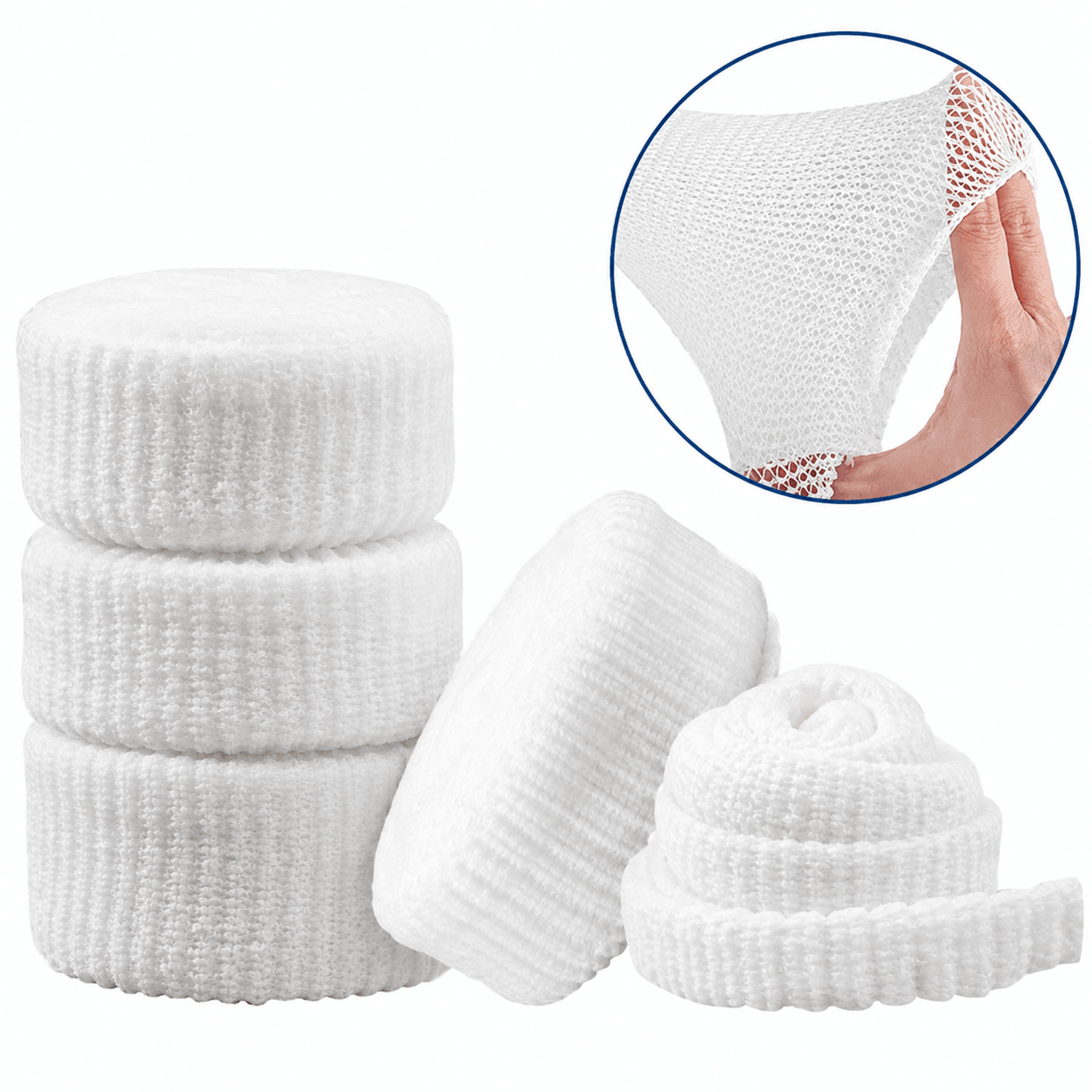 1 roll elastic net tubular bandage – breathable mesh wound dressing retainer for wrist, forearm, elbow & limb support