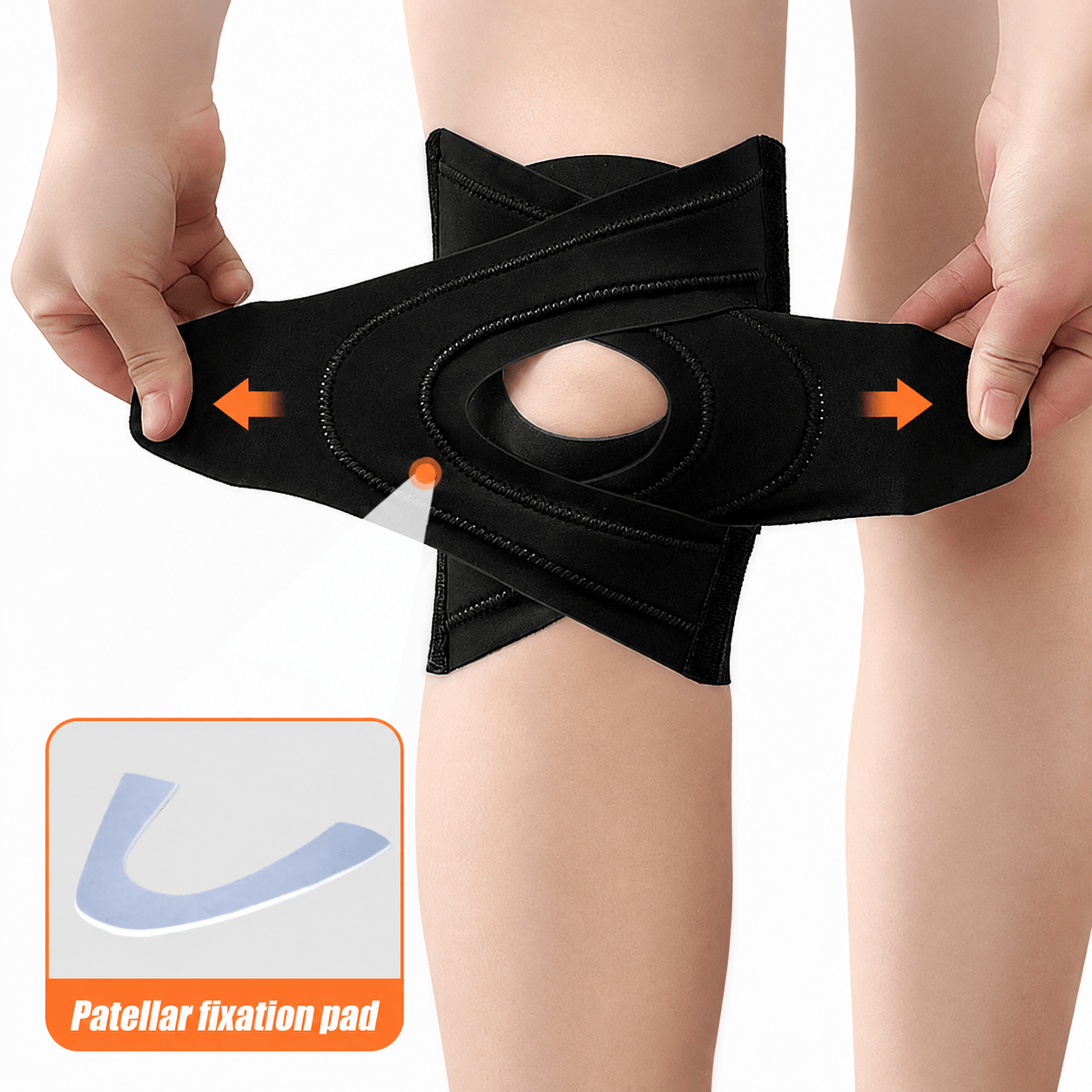 professional knee brace with dual side stabilizers – adjustable compression knee support for acl, meniscus & running