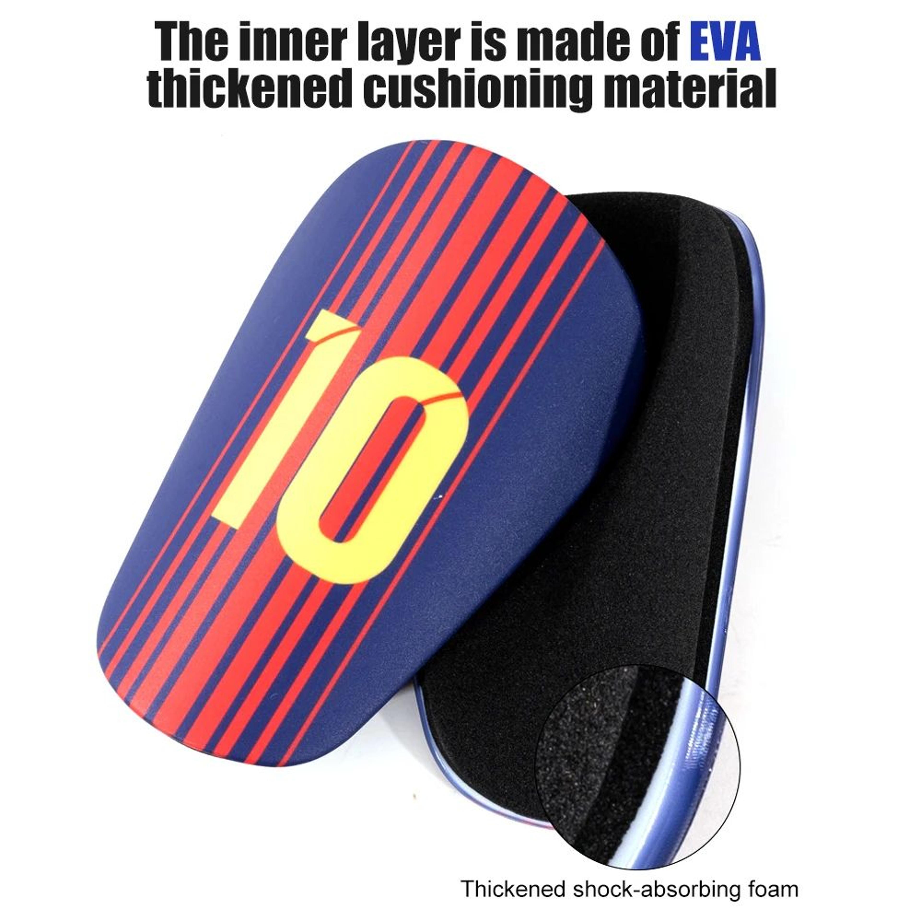 1 pair mini soccer shin guards – ultra lightweight football shin pads with eva cushion for kids, youth & adults