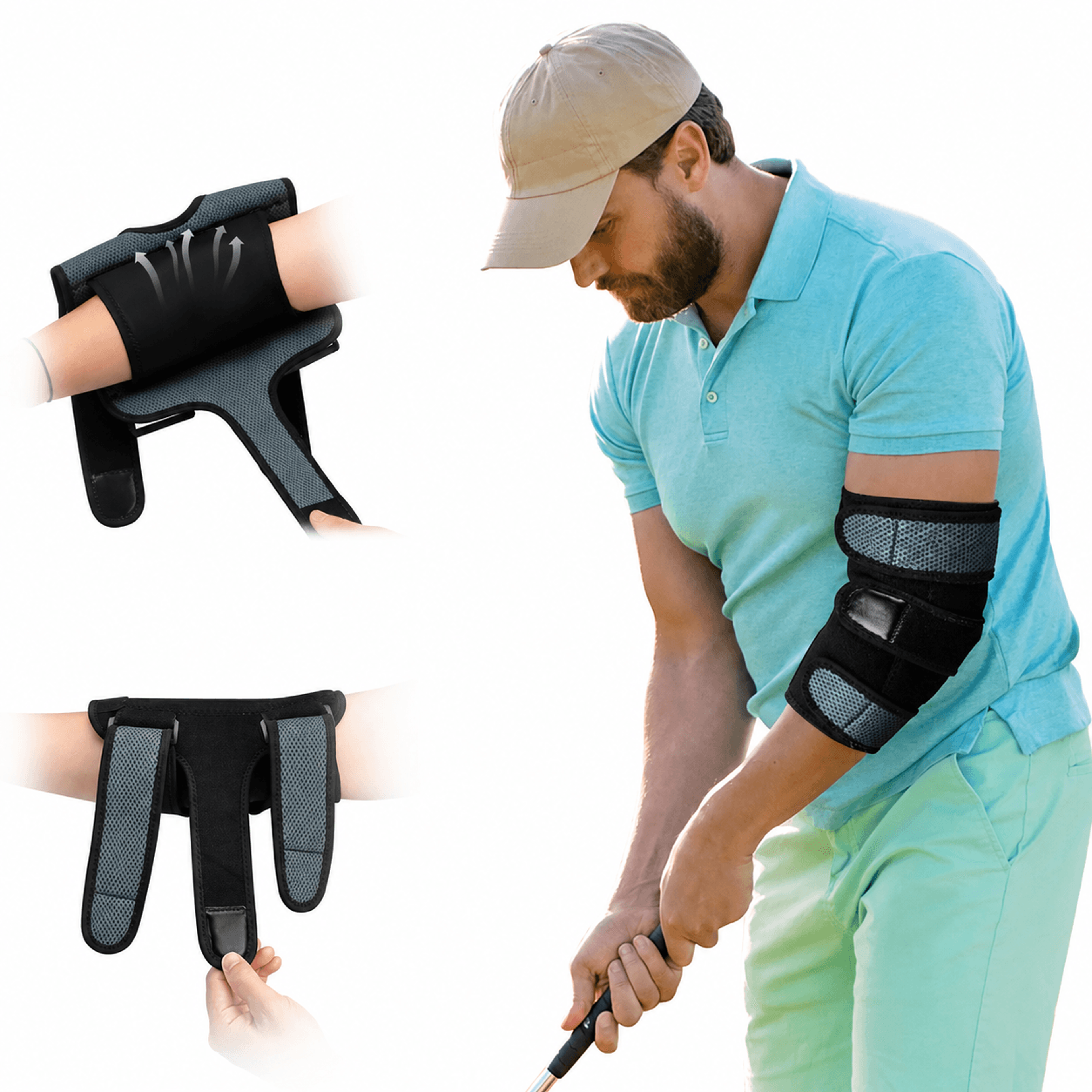 1pc adjustable elbow brace with removable splints – cubital tunnel brace for tennis elbow, ulnar nerve pain relief & sup