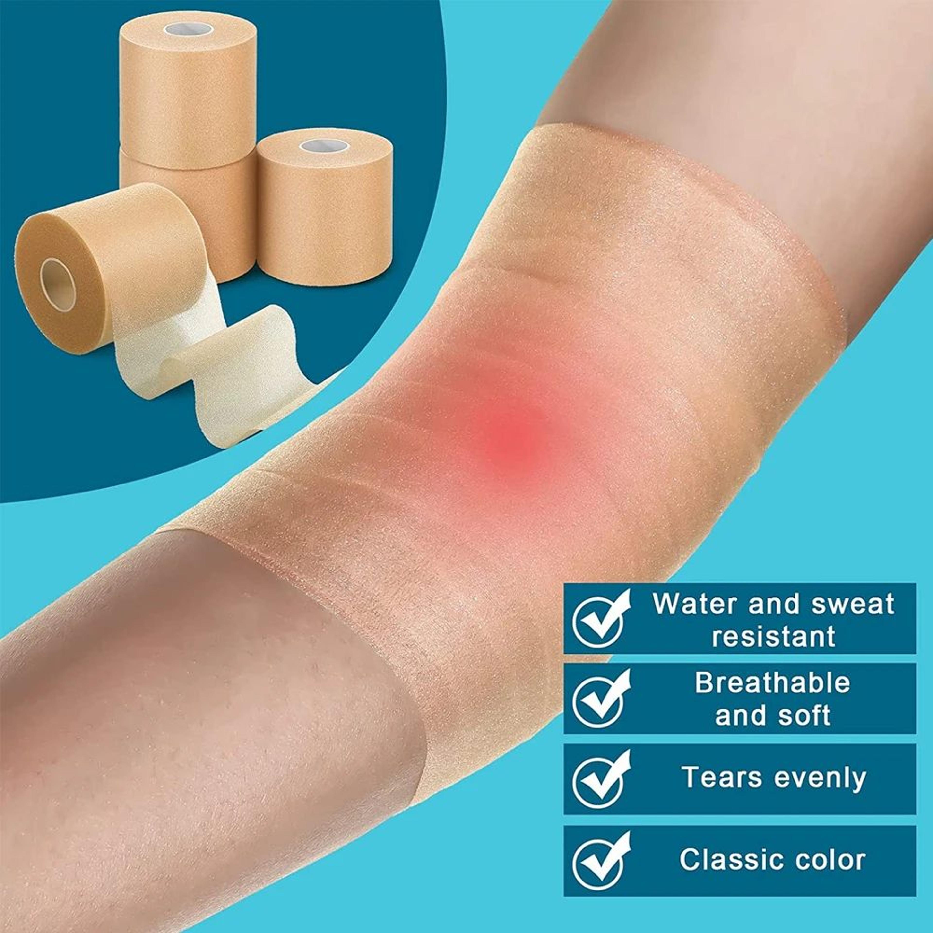 self adhesive cohesive bandage wrap – breathable athletic compression tape for wrist, knee, ankle & sports support