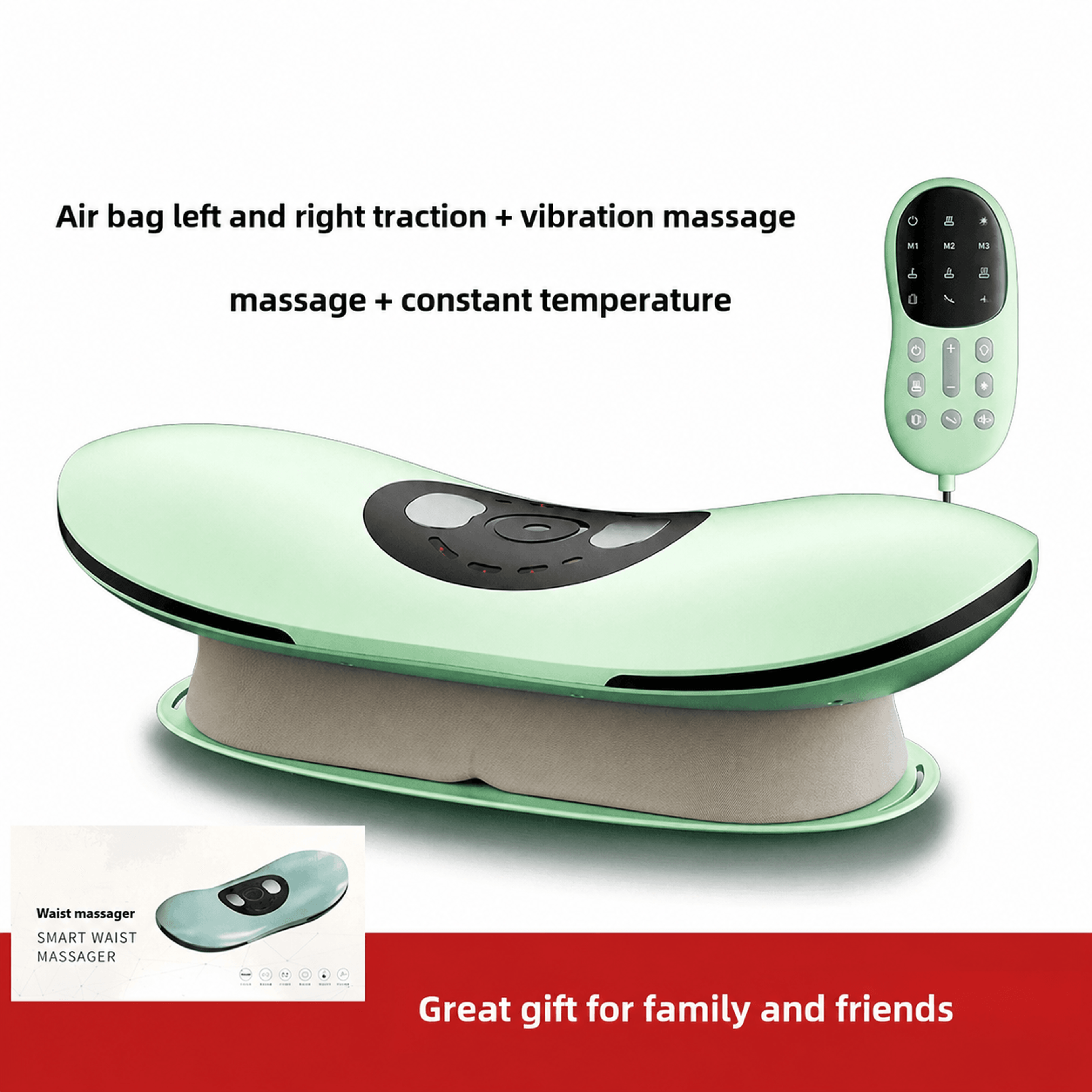 air-lift thermal waist massager belt – ems pulse, heat, vibration & air compression back support