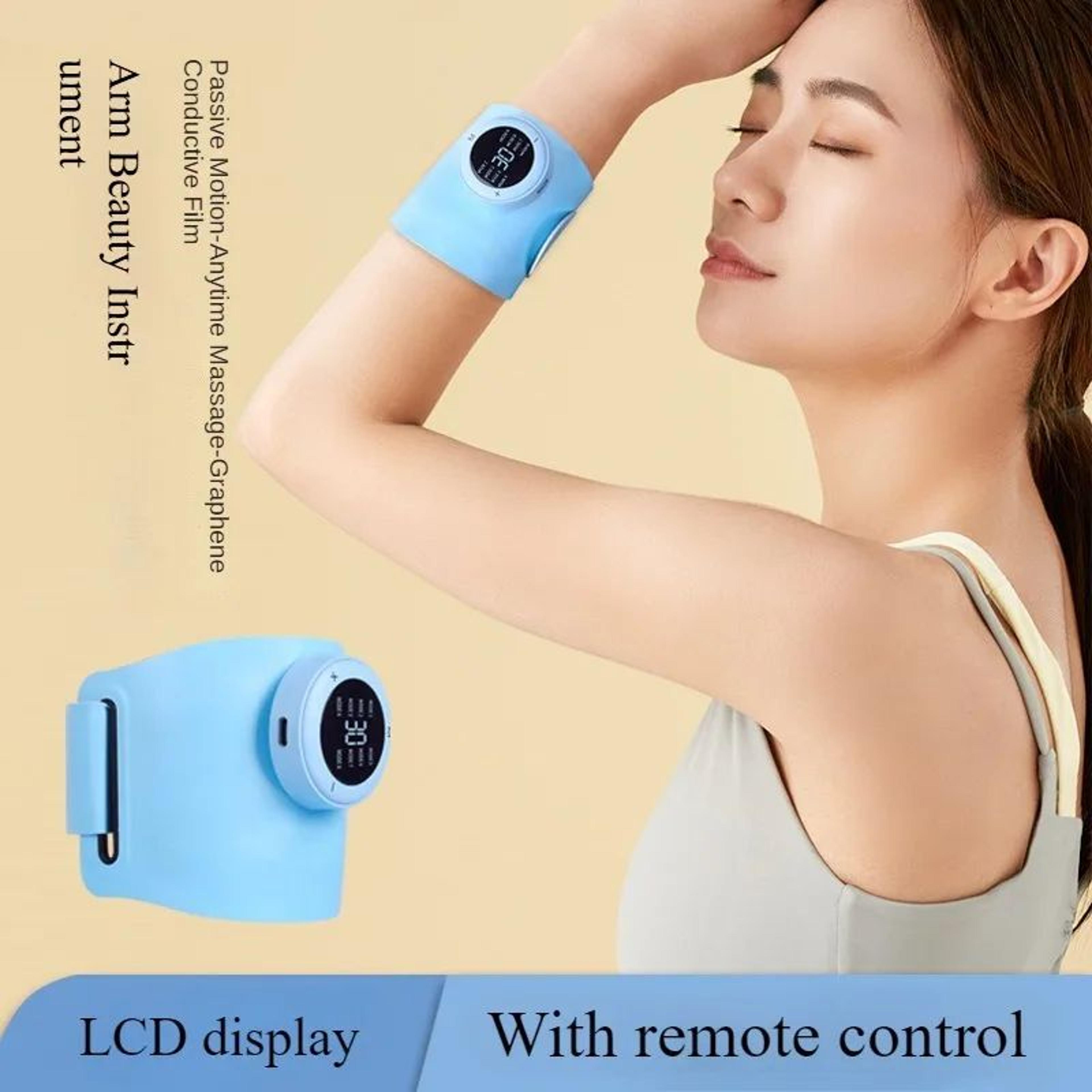 wireless arm massager with ems muscle stimulation – portable deep tissue body sculpting massager for arms, legs & full b