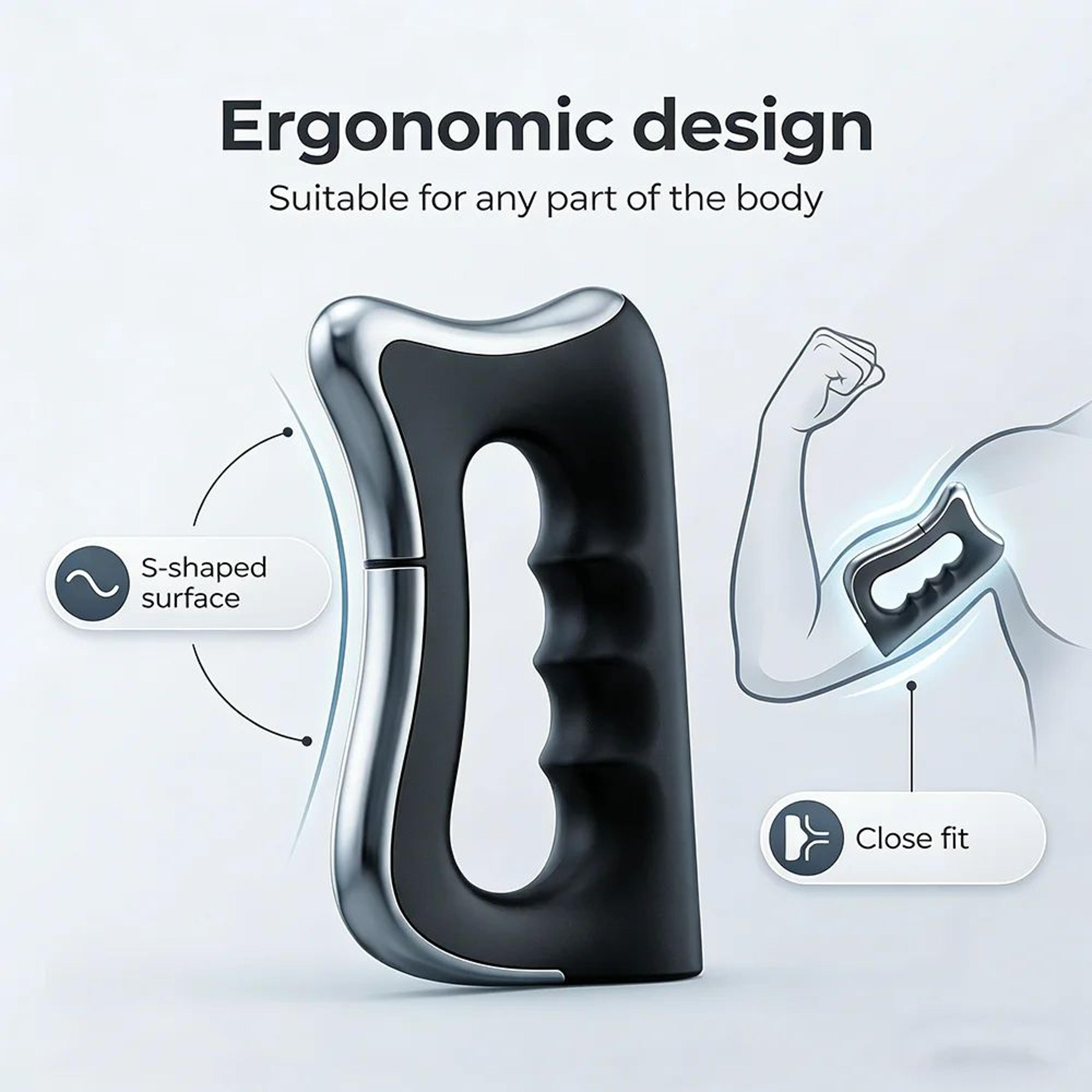 electric fascia massage blade with heat & microcurrent – vibrating muscle scraping tool for body contouring & recovery