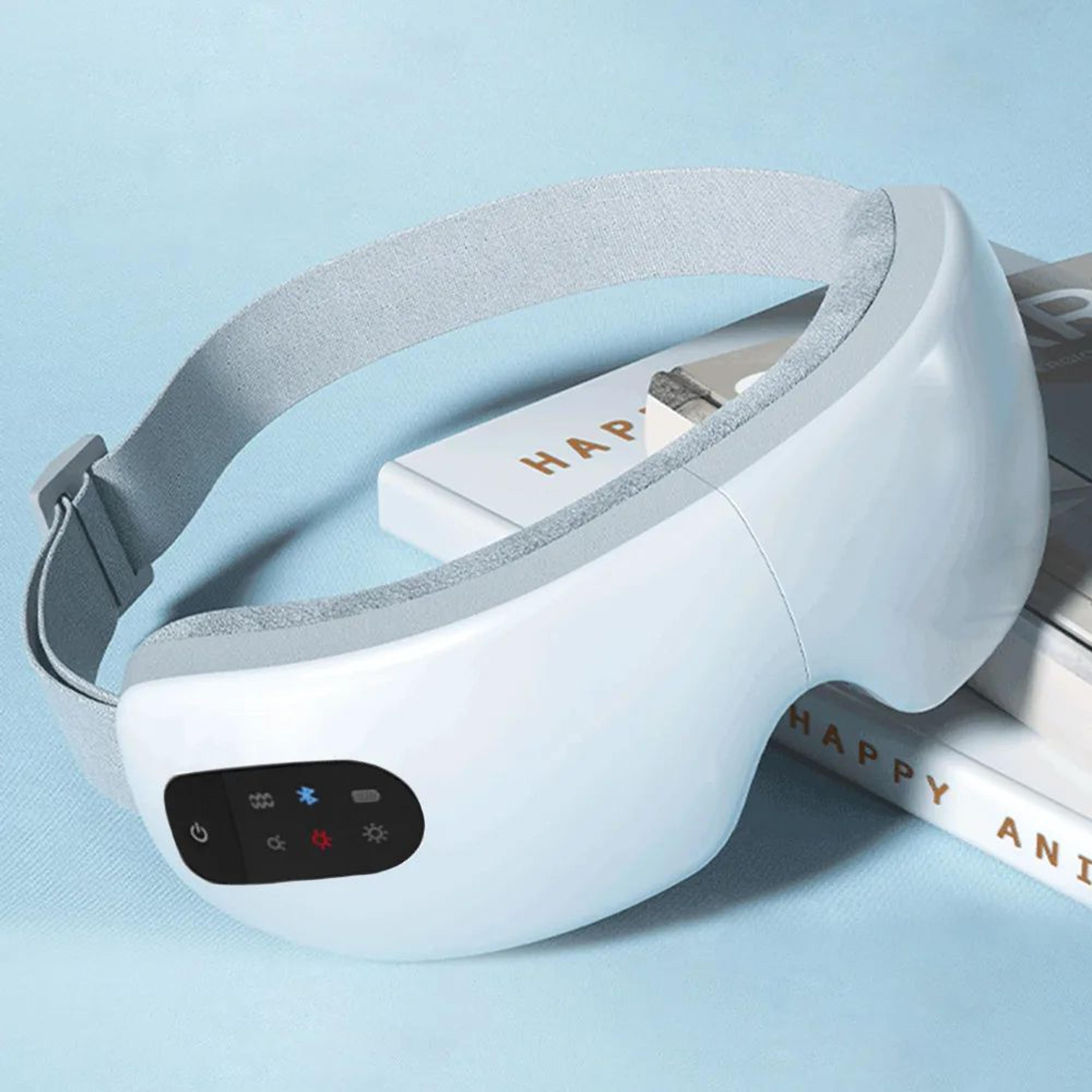 smart heated eye massager with bluetooth music & vibration – wireless eye mask for eye fatigue relief and better sleep