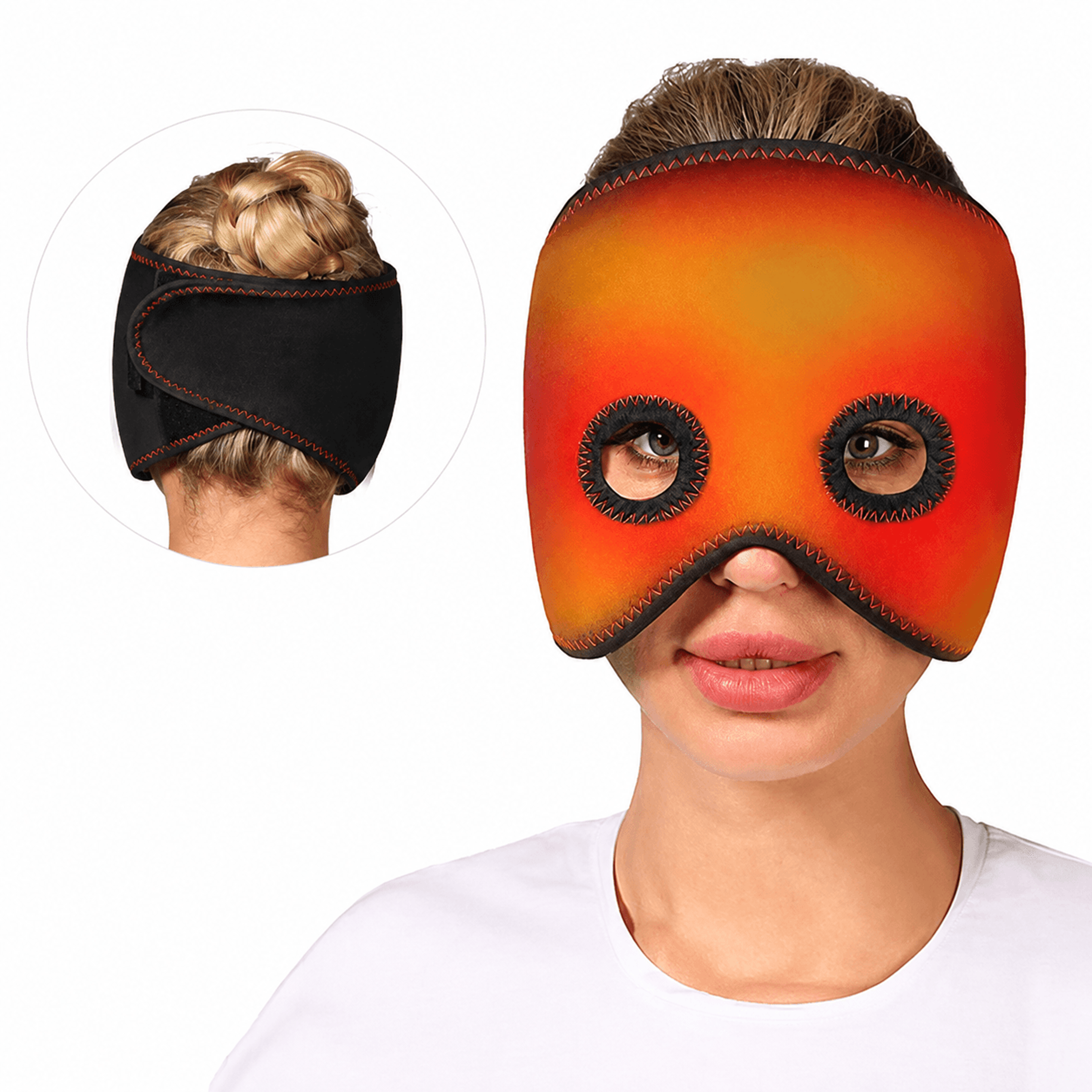 electric heated half face mask with adjustable heat – facial muscle relaxation mask for jaw, cheeks & tmj comfort