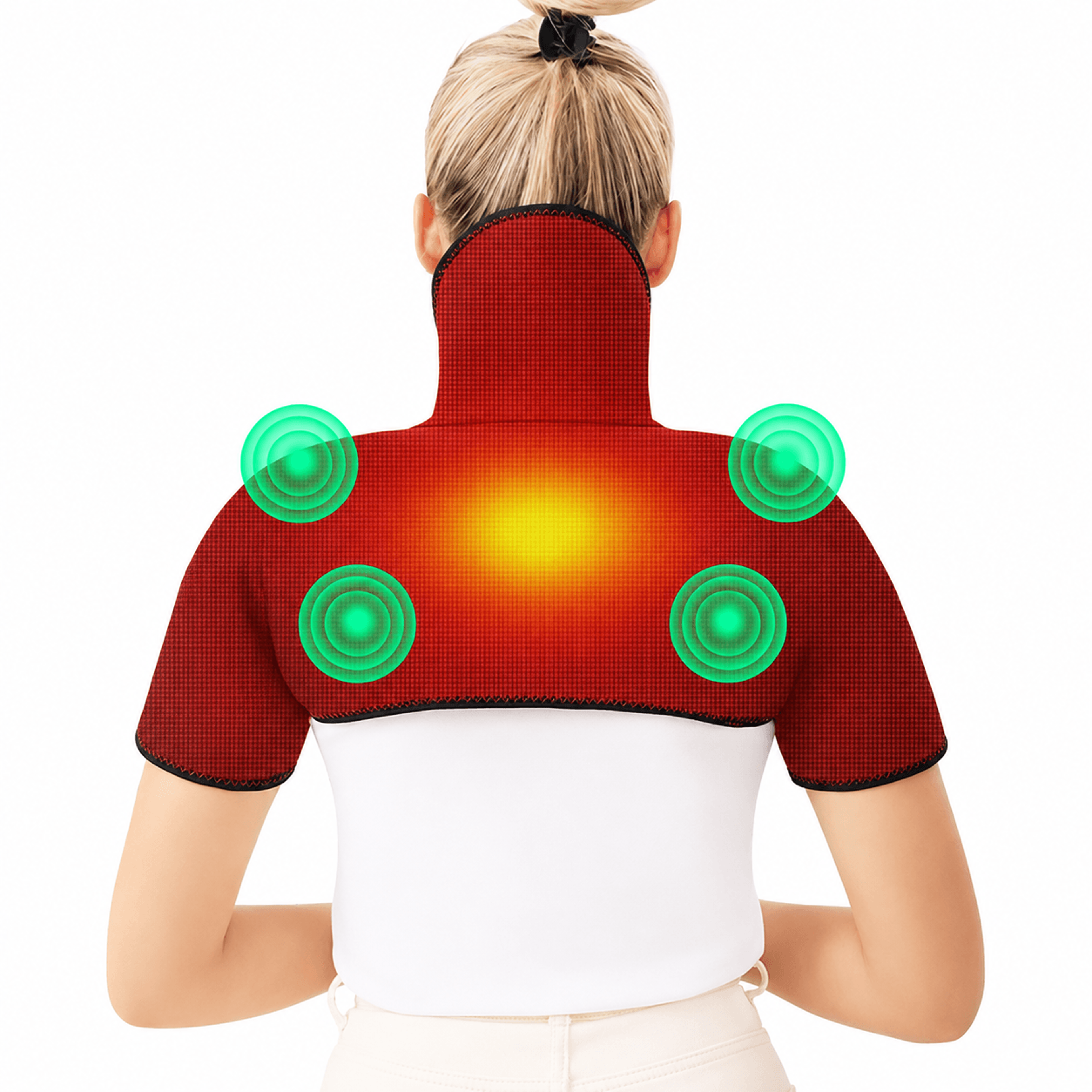 shoulder neck heating massage shawl with 3 heat levels – electric heated wrap for neck back & shoulder pain relief