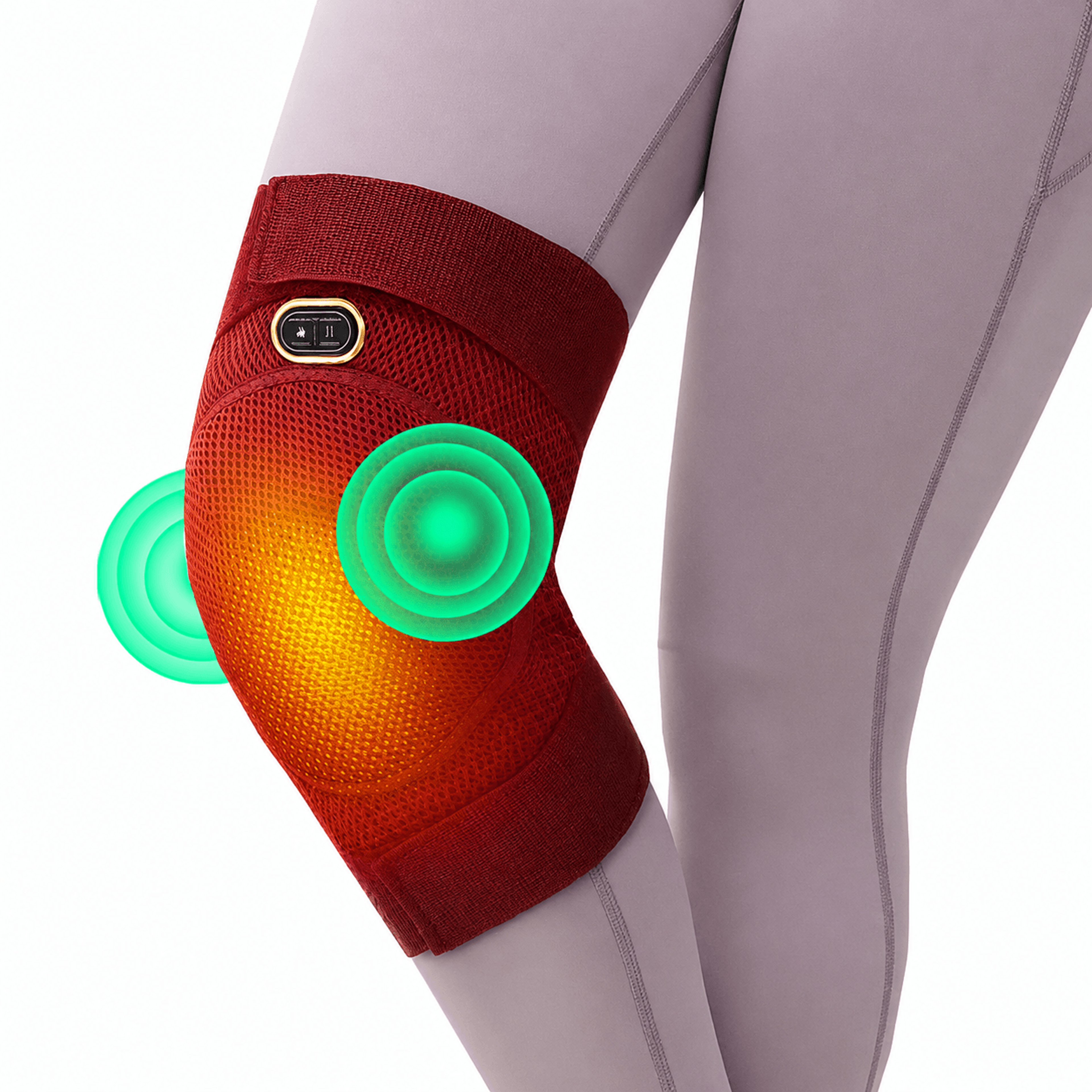electric knee massager with heat & vibration – heated knee support brace for joint comfort and muscle relaxation