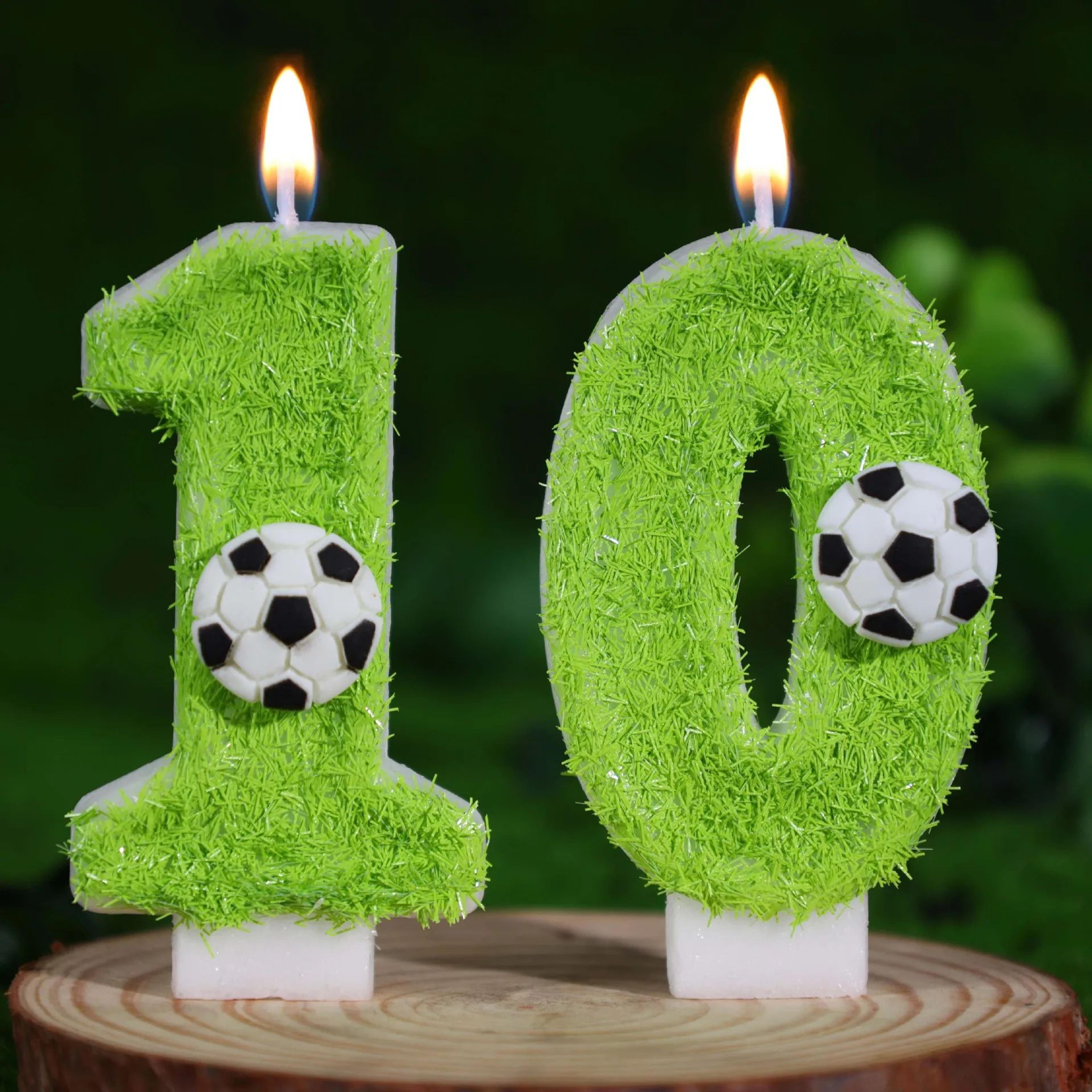 sports football number birthday candle set – handmade digital cake decoration party candle for boys & sports
